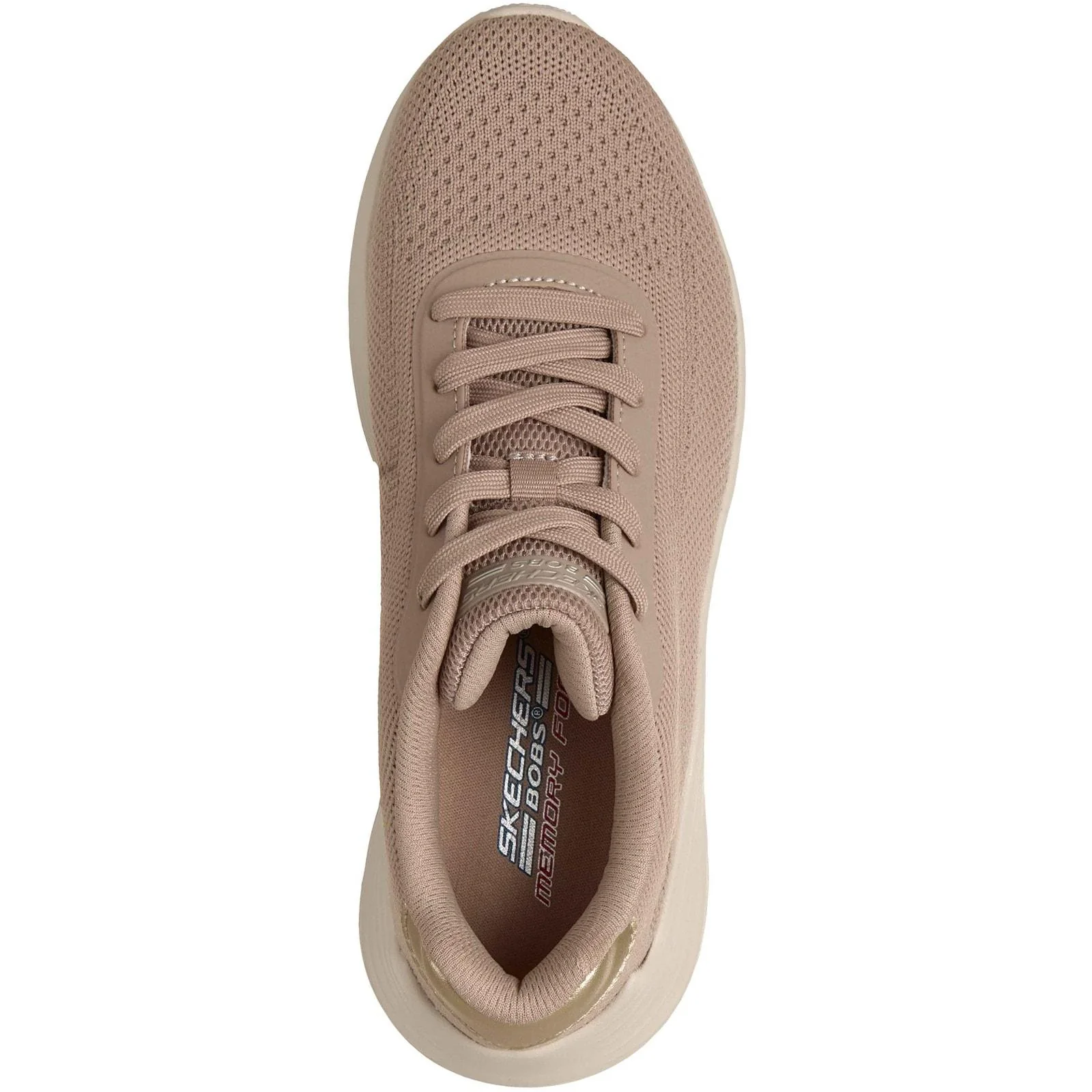 Skechers Womens Bobs Squad Waves Current Look Trainers Taupe - Image 3