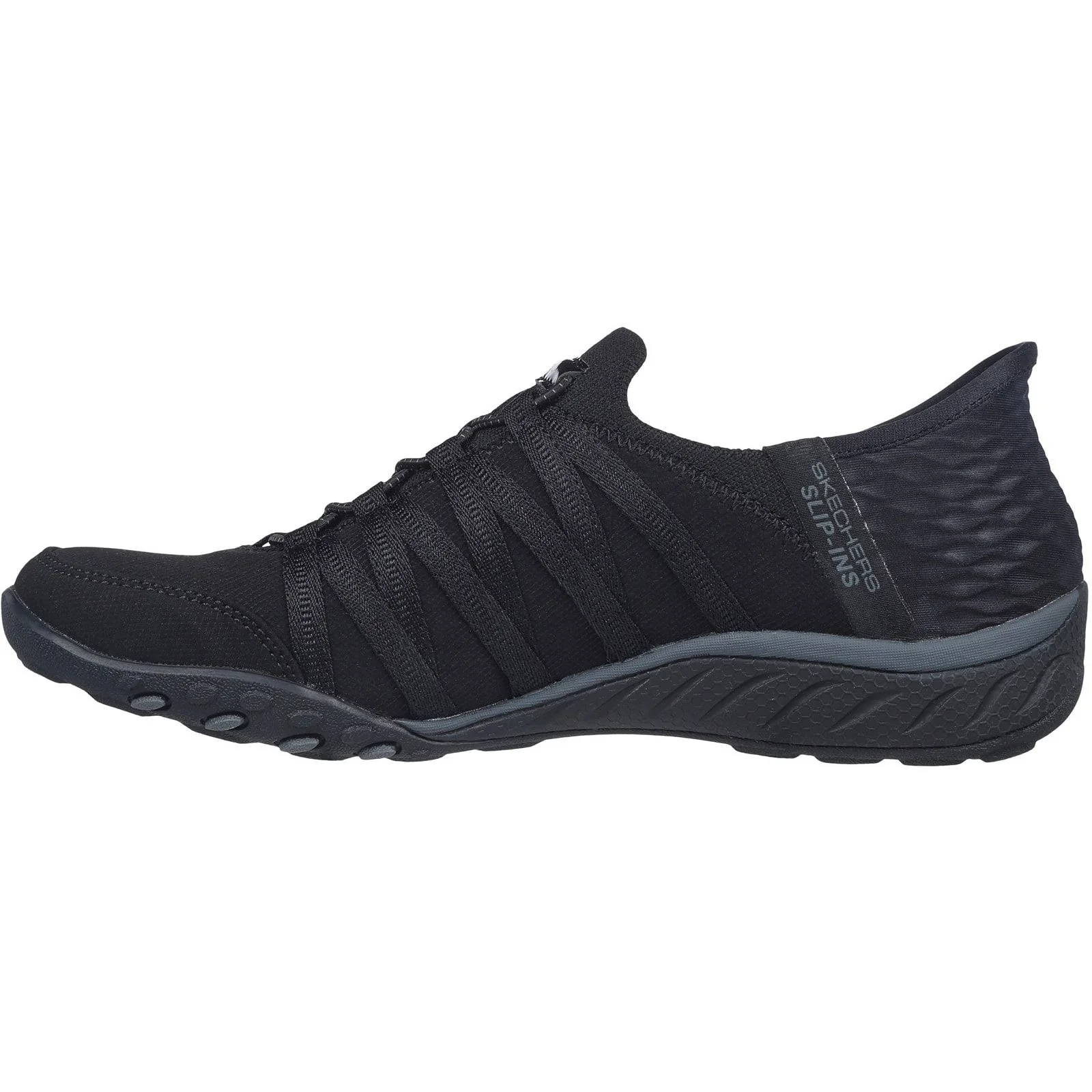 Skechers Womens Breathe-Easy Roll-With-Me Shoes Black - Image 2