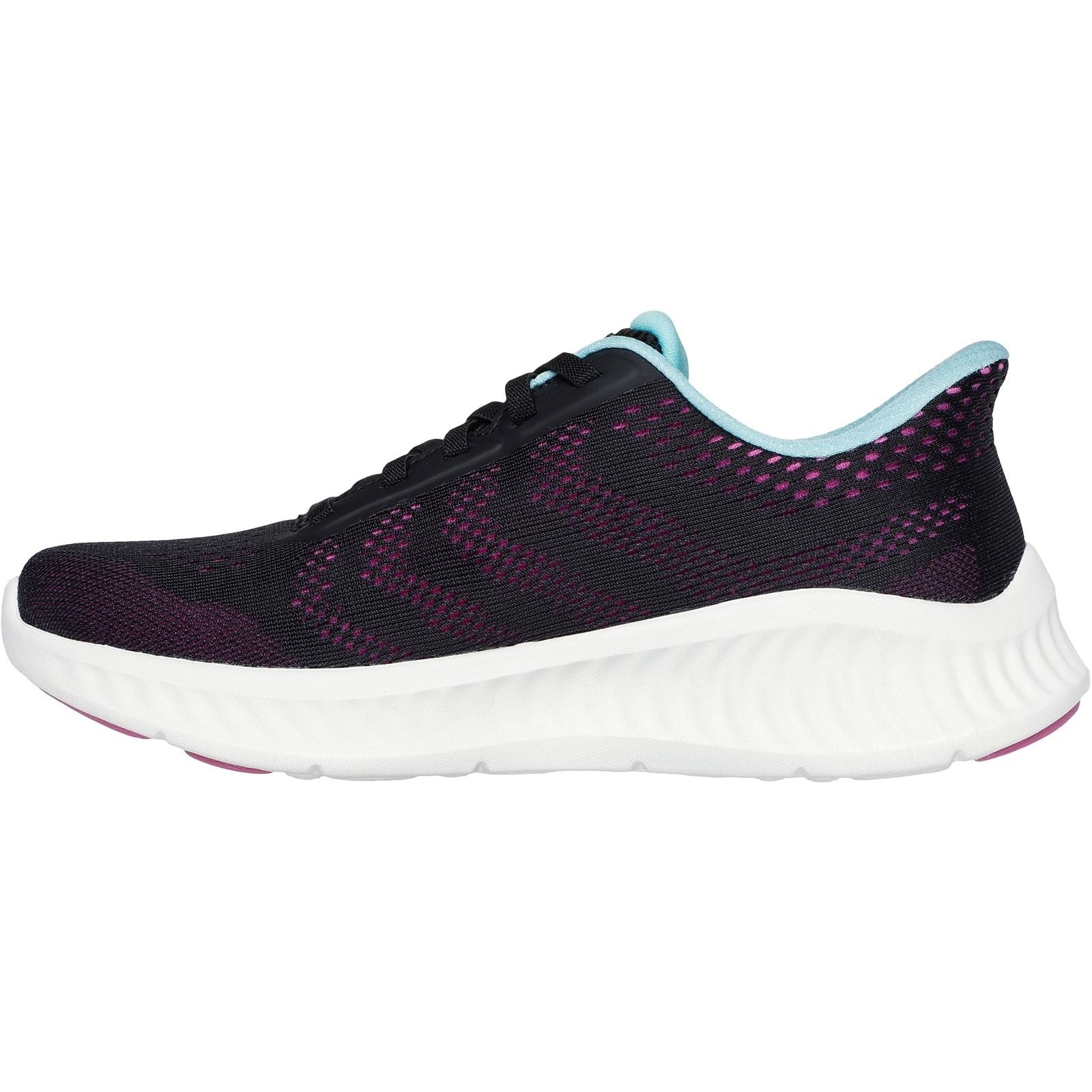 Skechers Womens Go Walk Now Khloe Trainers Black/Purple - Image 2