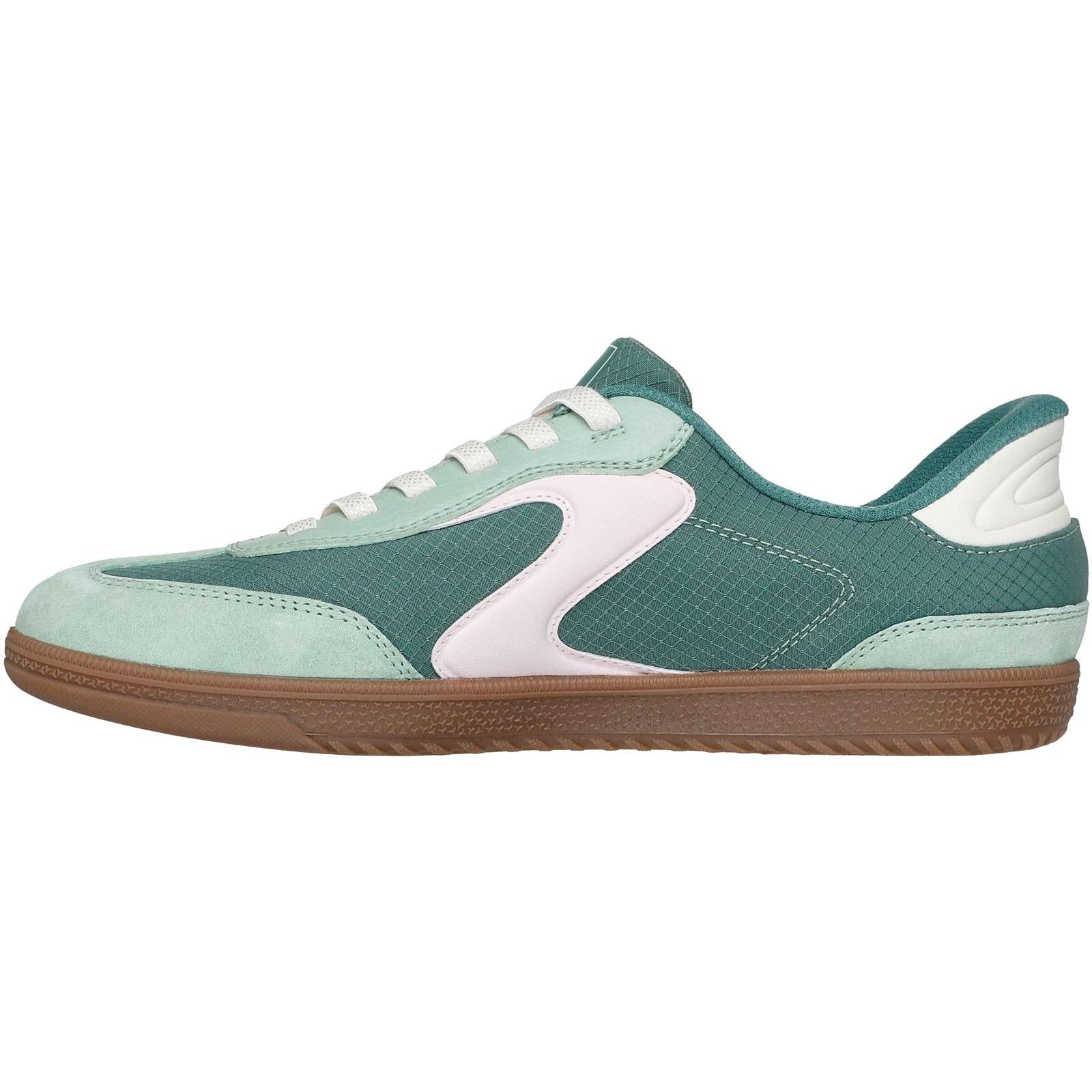 Skechers Womens Hotshot - Everyday Ease Trainers Green/Pink - Image 2