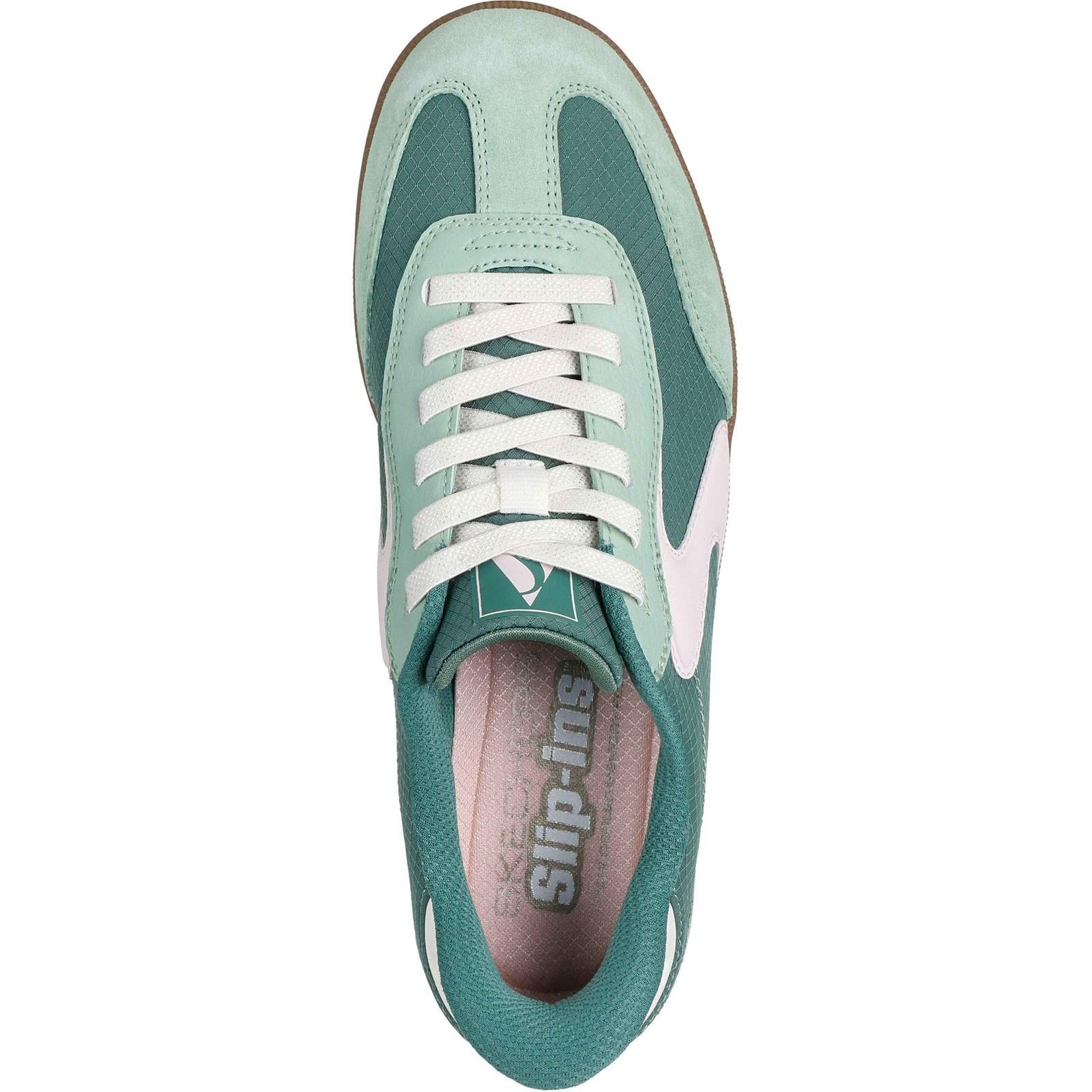 Skechers Womens Hotshot - Everyday Ease Trainers Green/Pink - Image 3