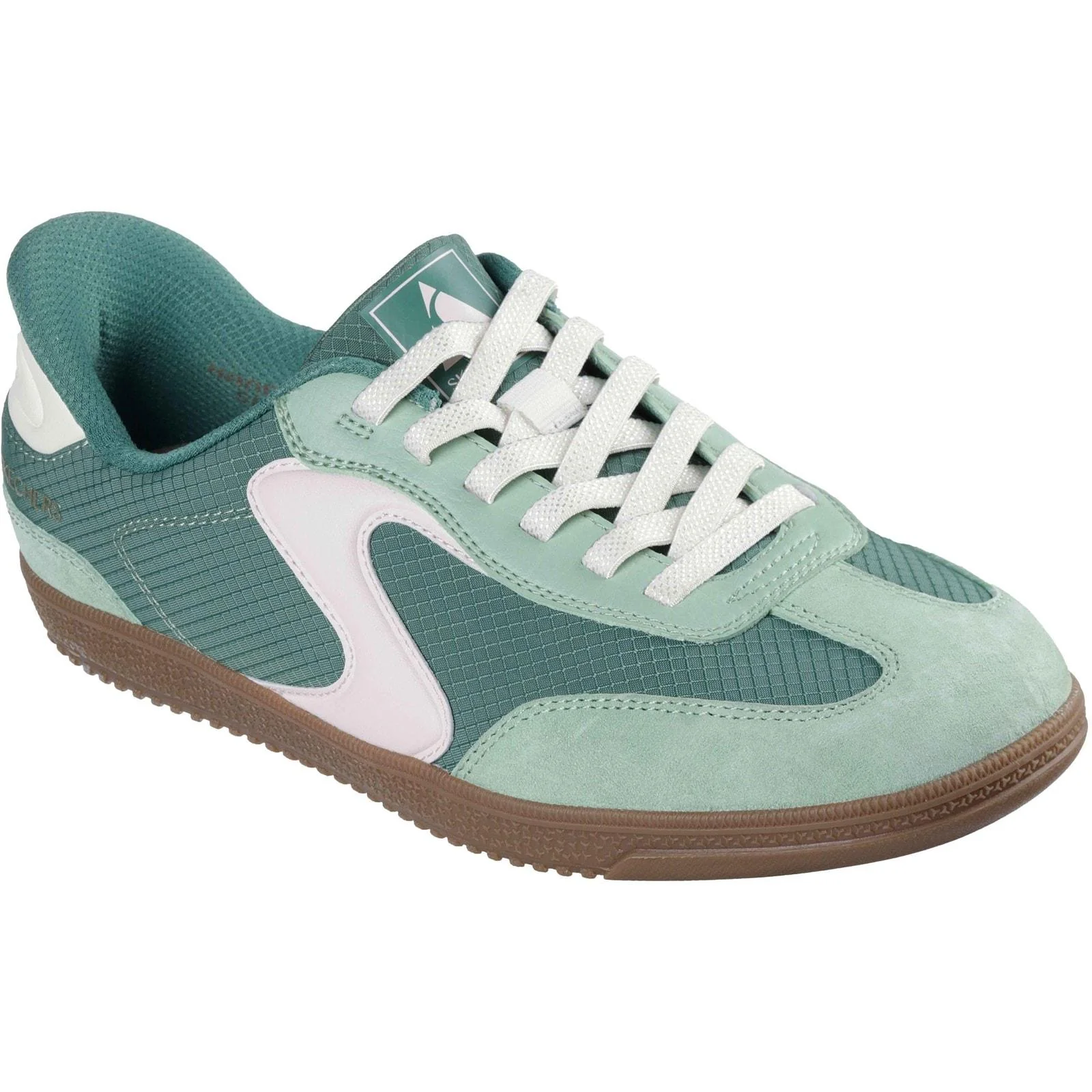 Skechers Womens Hotshot - Everyday Ease Trainers Green/Pink - Image 5