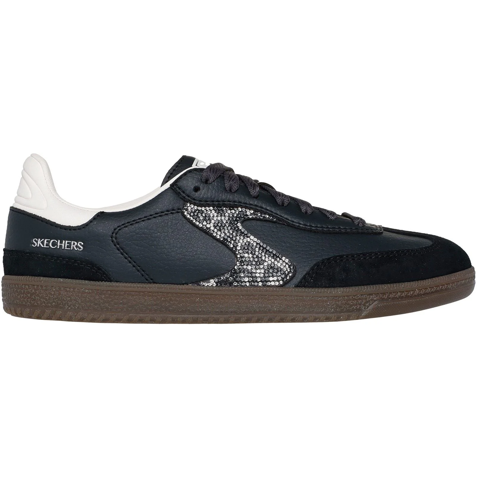 Skechers Womens Hotshot Shimmering Spots Trainer Black/White