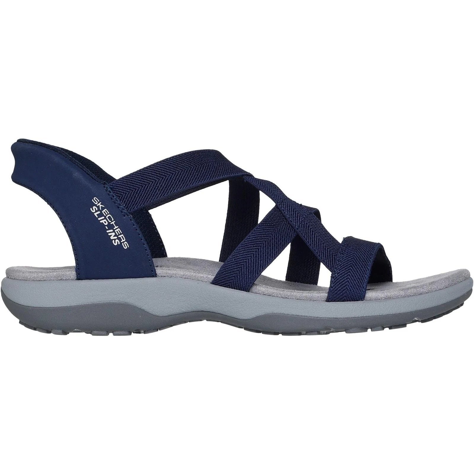 Skechers Womens Reggae Slim Stretch Flex Sandal Navy