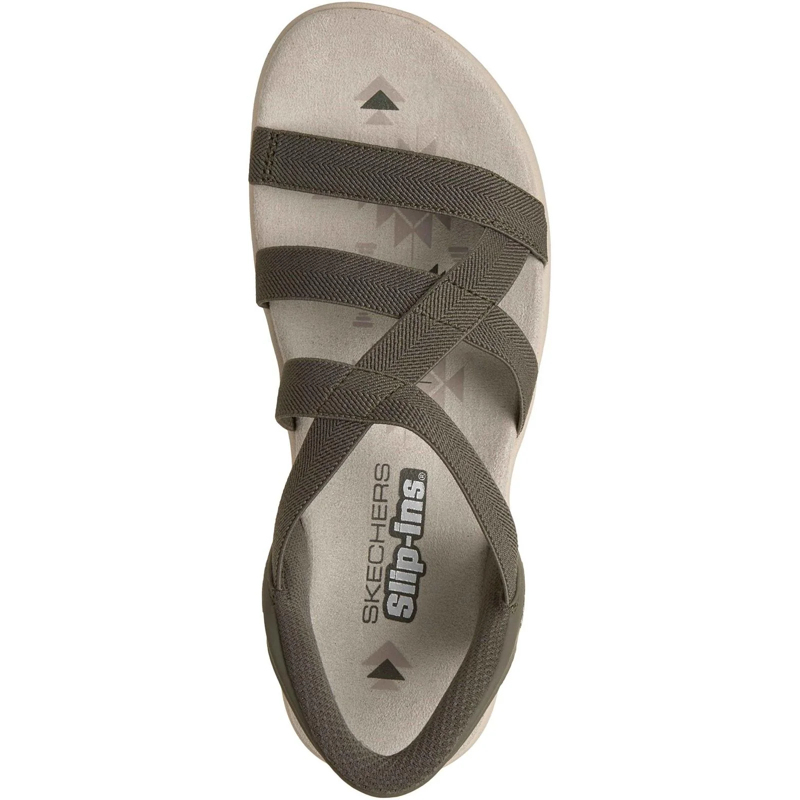 Skechers Womens Reggae Slim Stretch Flex Sandal Olive - Image 3