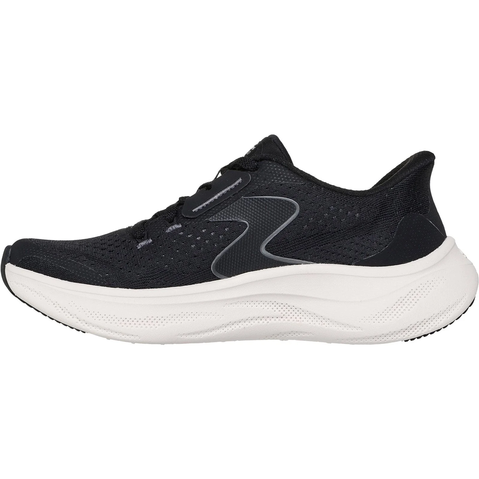 Skechers Womens Skech Cloud Plush Horizon Trainers Black/White - Image 2