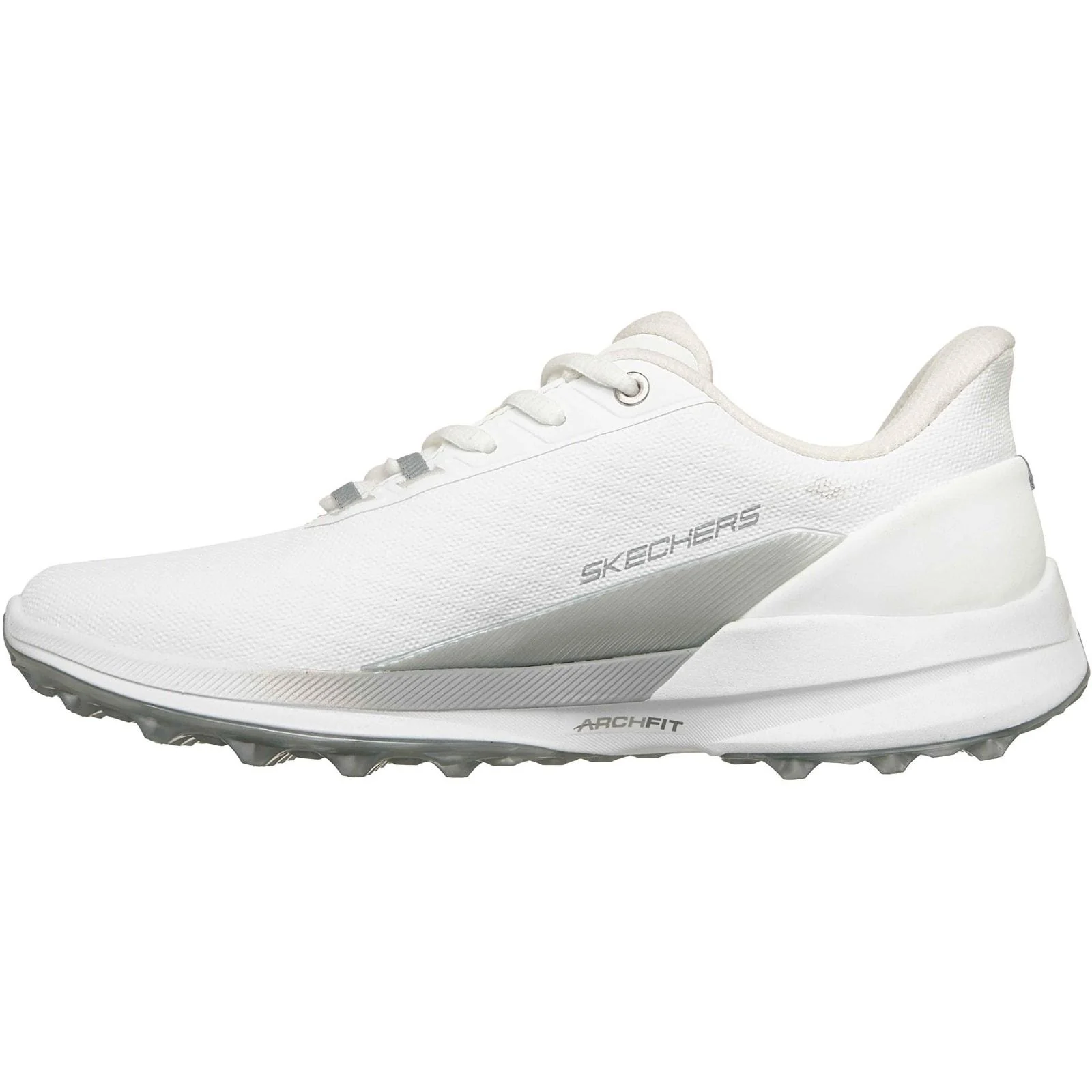 Skechers Womens Skechers Pure Slip Ins Golf Shoes White/Silver - Image 2
