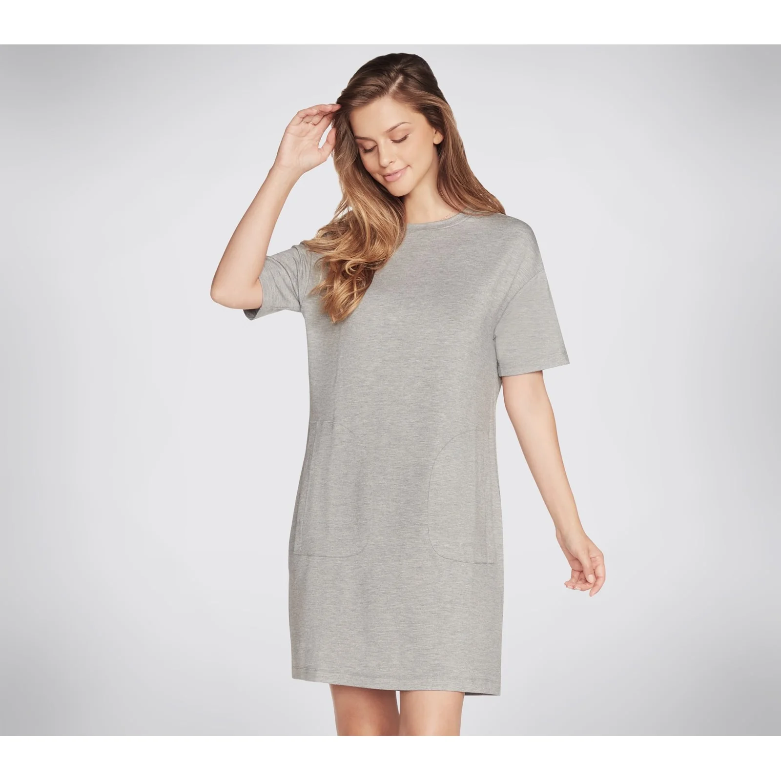 Skechers Womens Skechluxe Mindful Dress Heather Grey