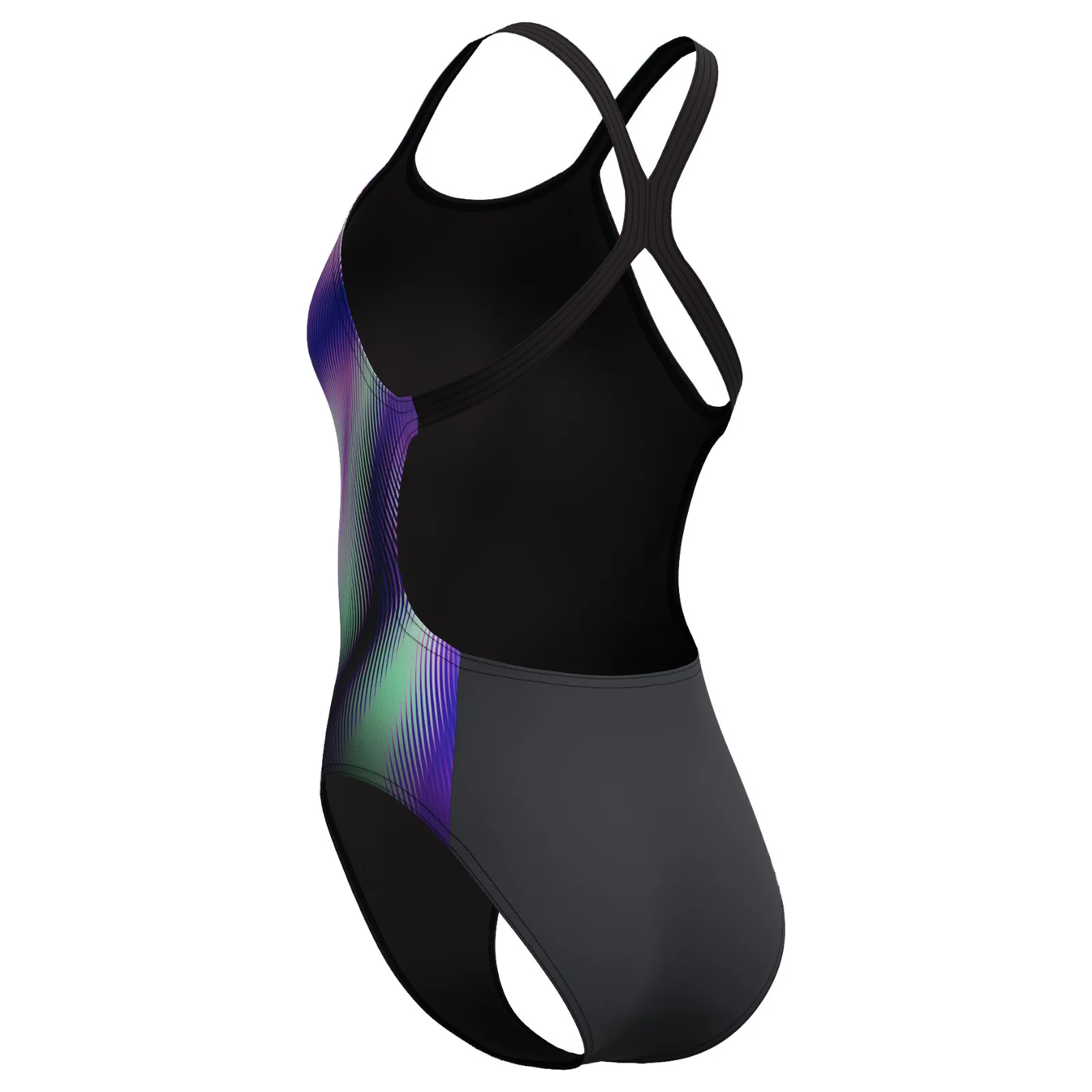 Speedo Womens Placement Print Powerback Swimsuit - Image 3