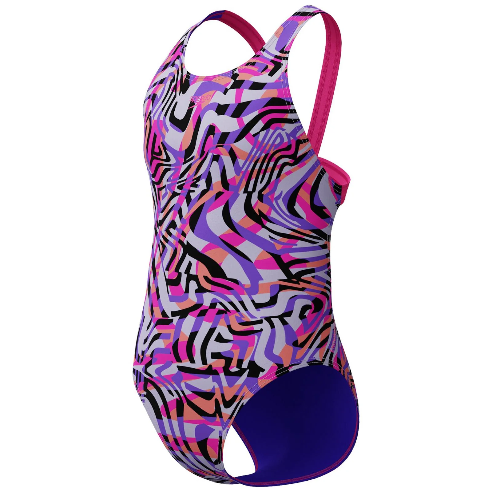 Speedo Girls Digit Allover Leaderback Swimsuit - Image 3