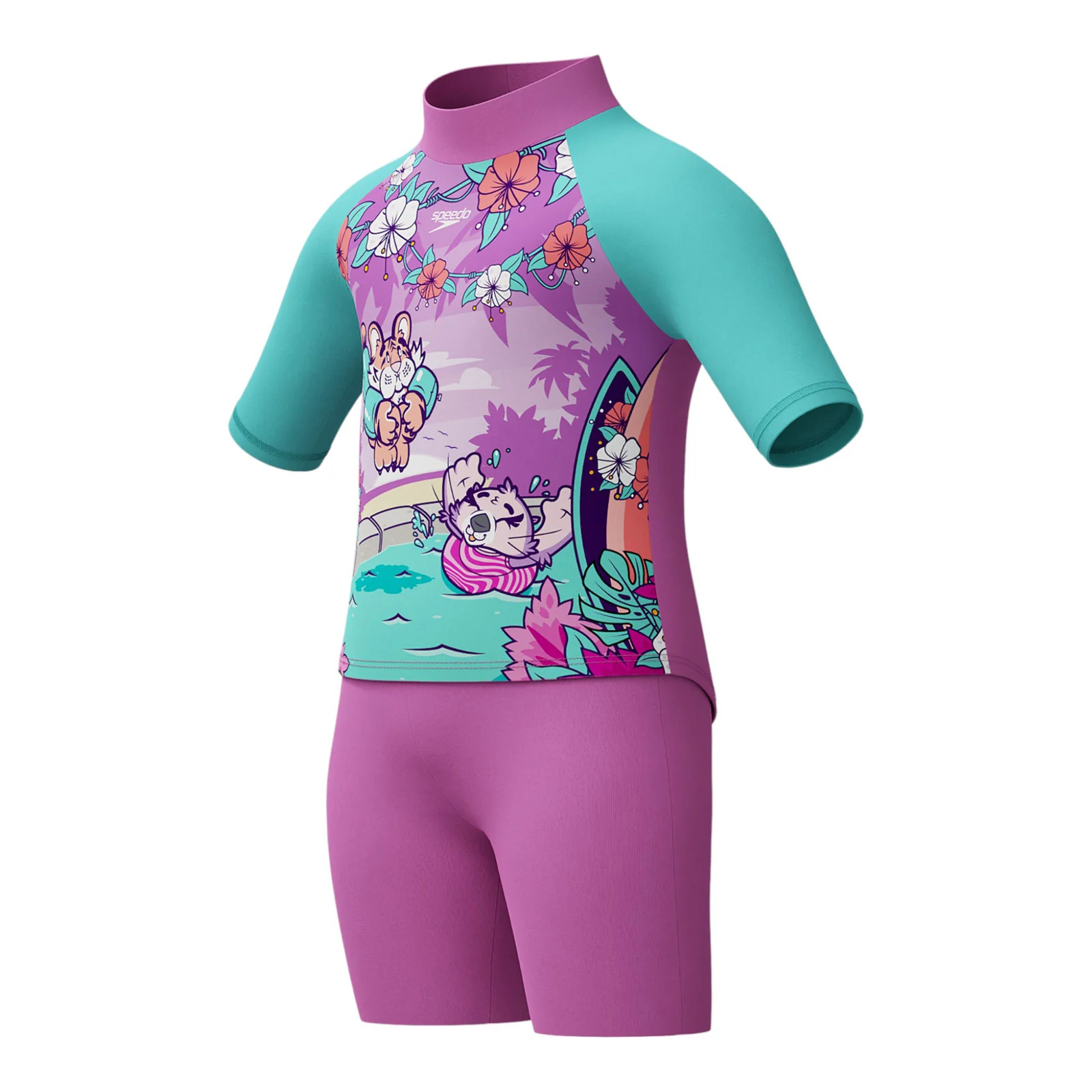 Speedo Learn to Swim Sun Protection Infant Girls Top &amp; Short Set - Image 5