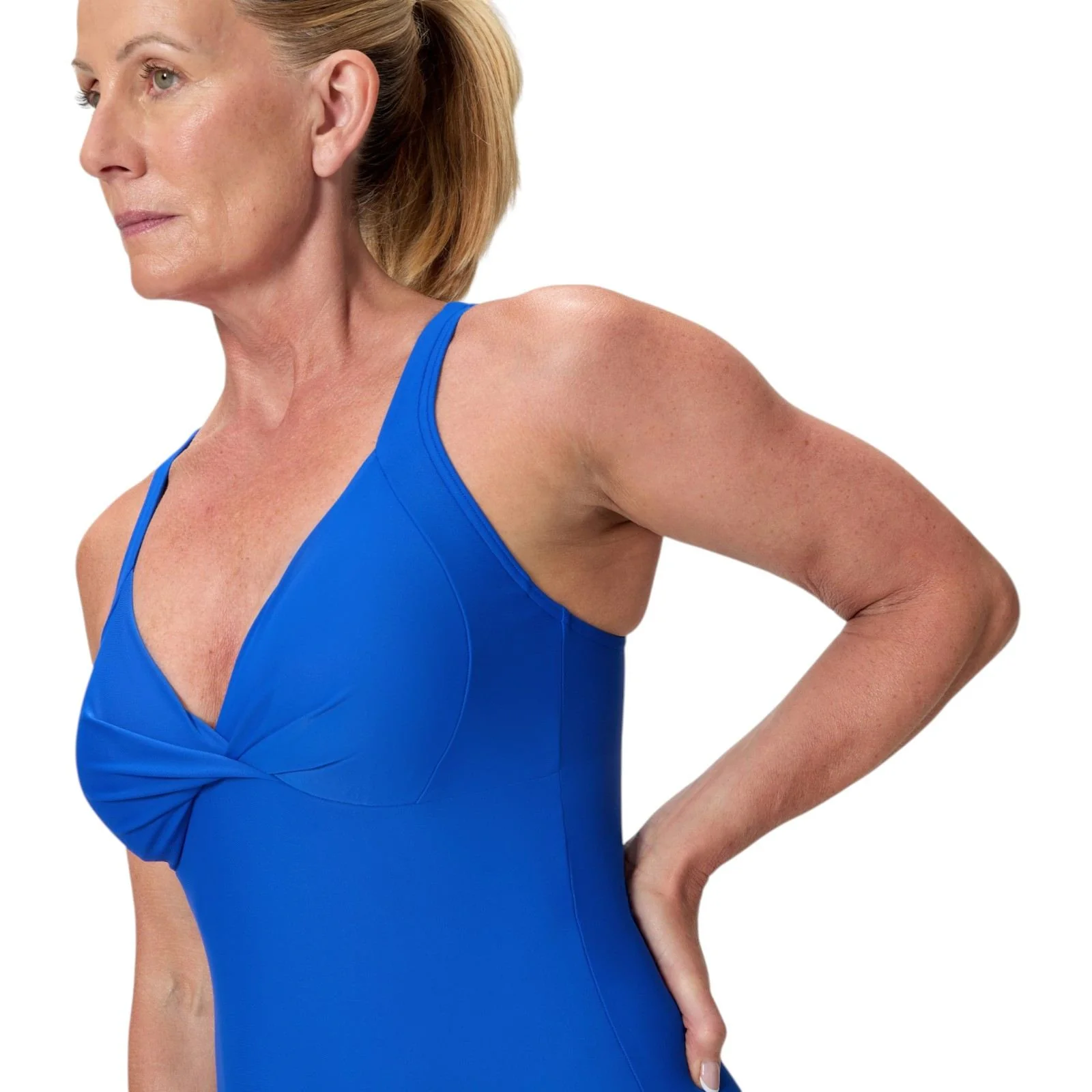Speedo Solid Cross Knot Womens One-Piece Swimsuit - Image 4