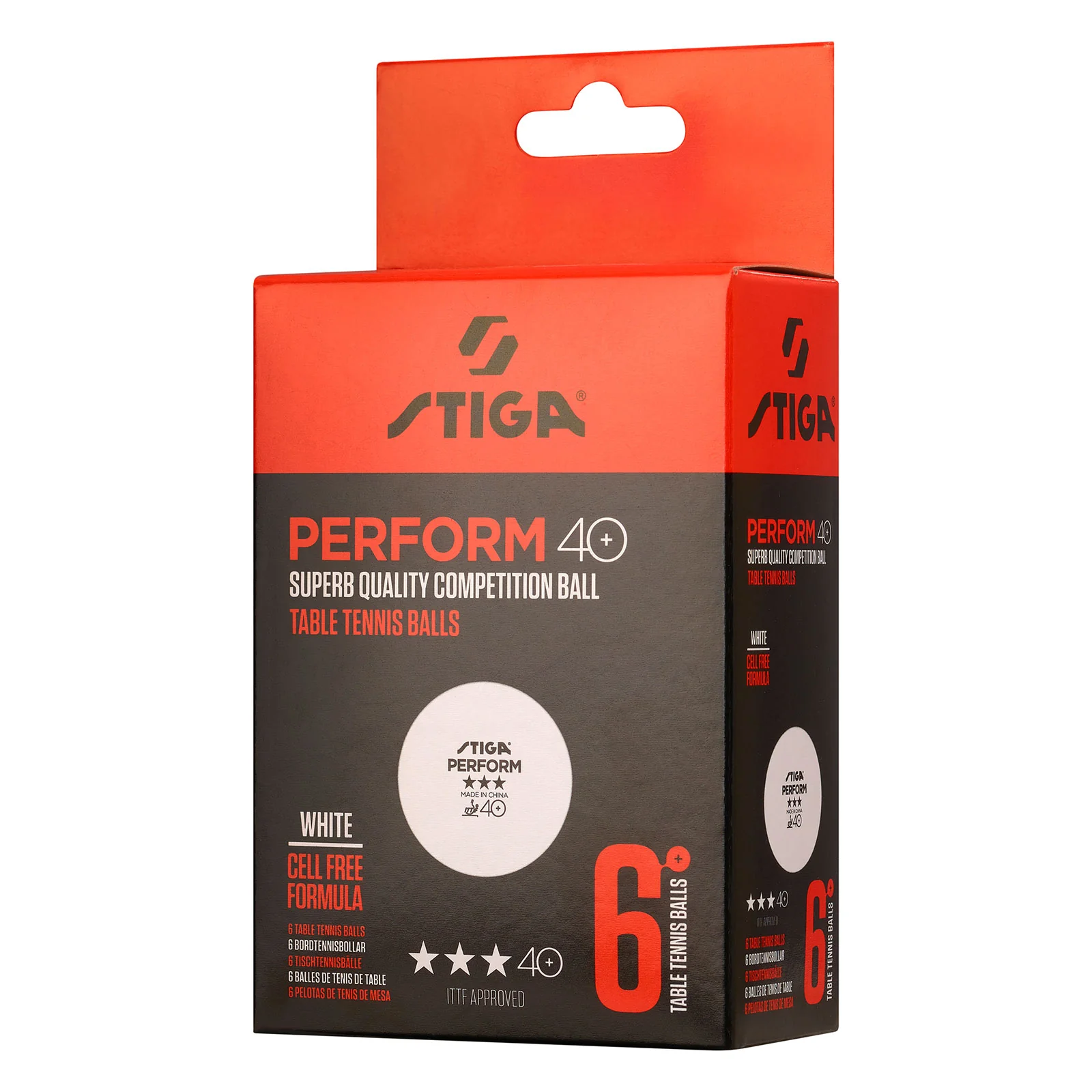Stiga Perform 3-Star Table Tennis Ball, 6-pack - Image 2