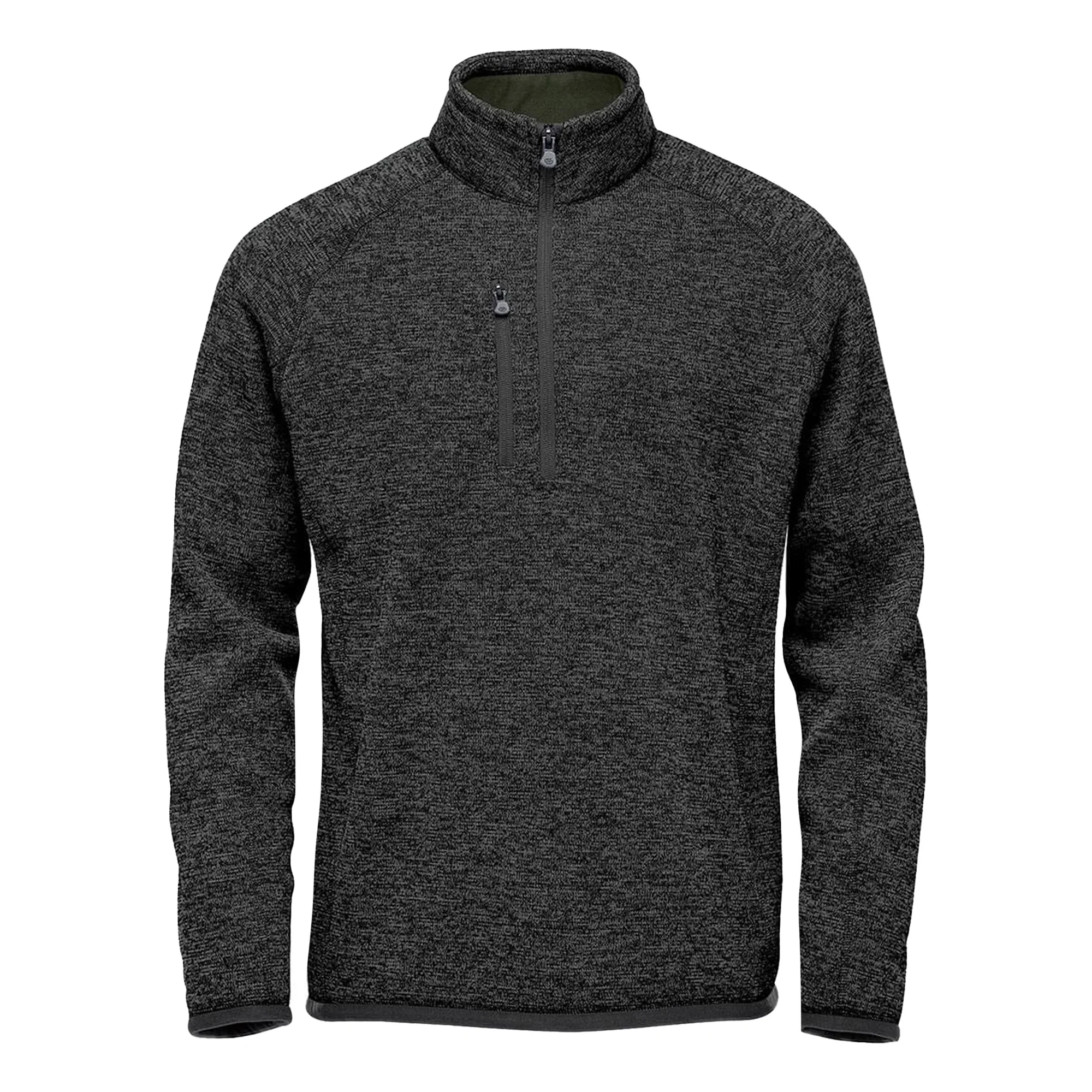 Stormtech Mens Avalante Heather Quarter Zip Fleece Top Black