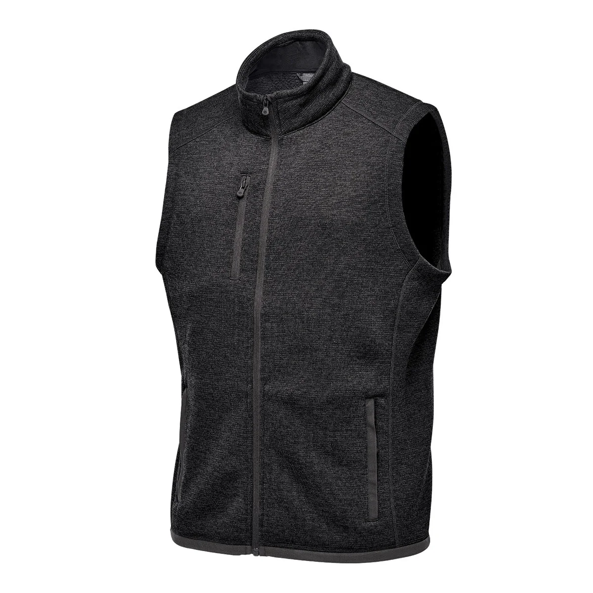 Stormtech Mens Avalante Knitted Heather Full Zip Gilet Black - Image 3