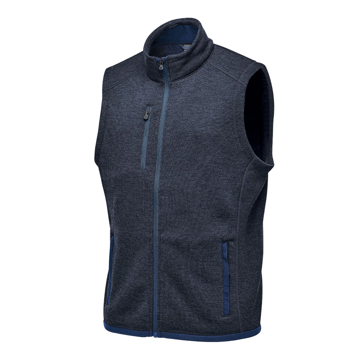 Stormtech Mens Avalante Knitted Heather Full Zip Gilet Navy - Image 3