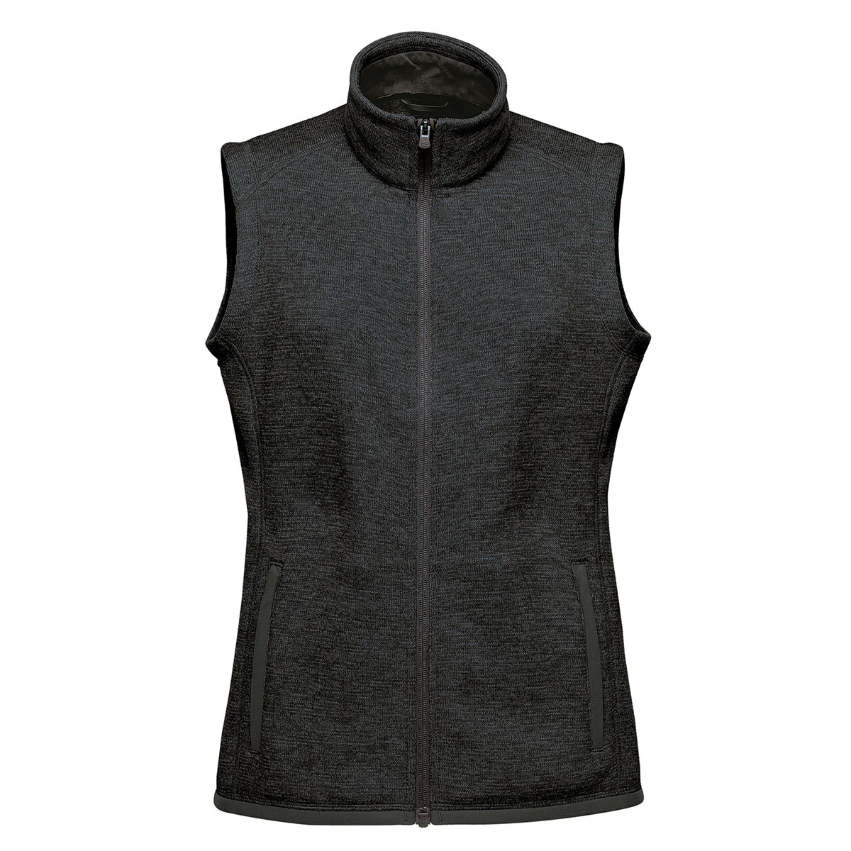 Stormtech Womens Avalante Knitted Heather Full Zip Gilet Black