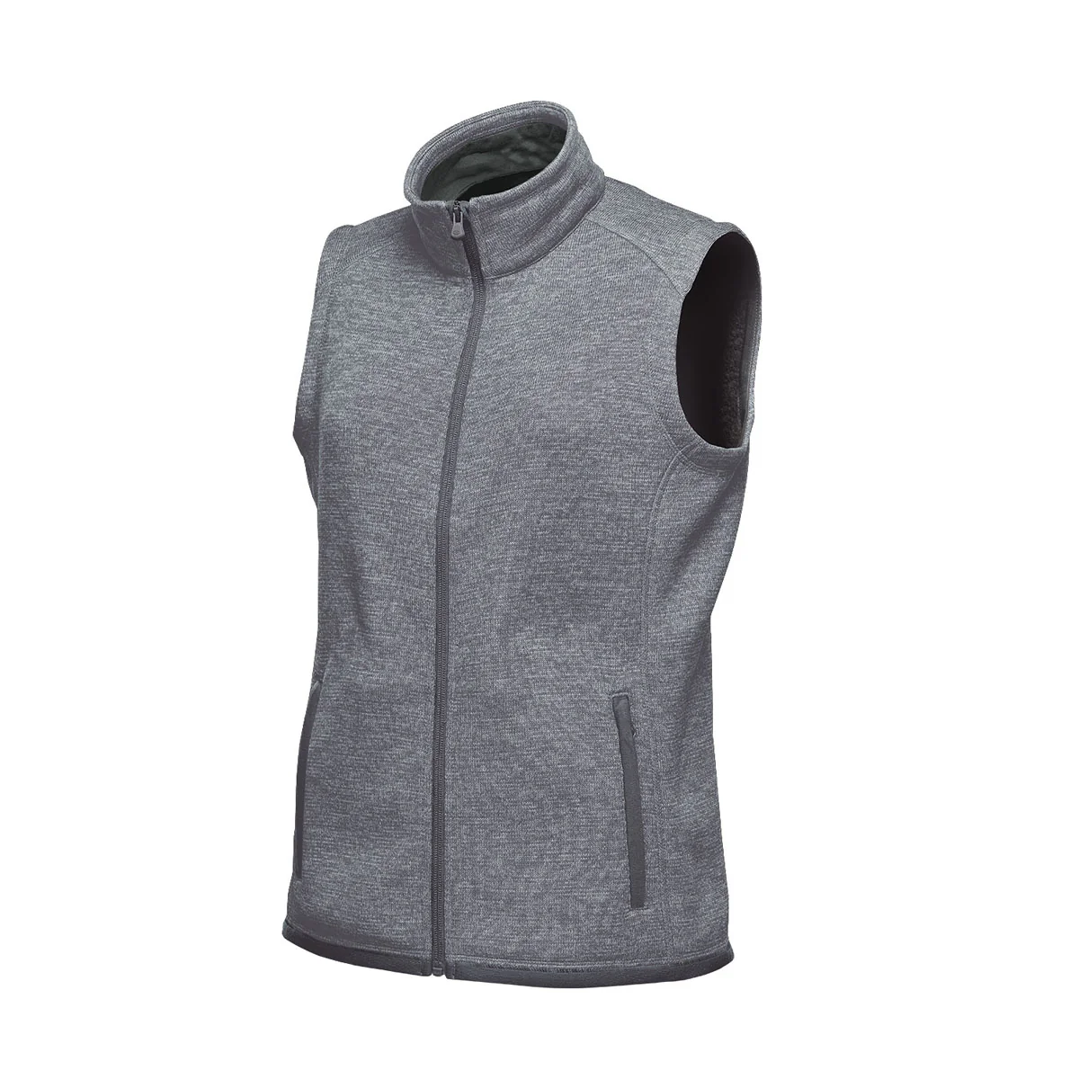 Stormtech Womens Avalante Knitted Heather Full Zip Gilet Granite - Image 2