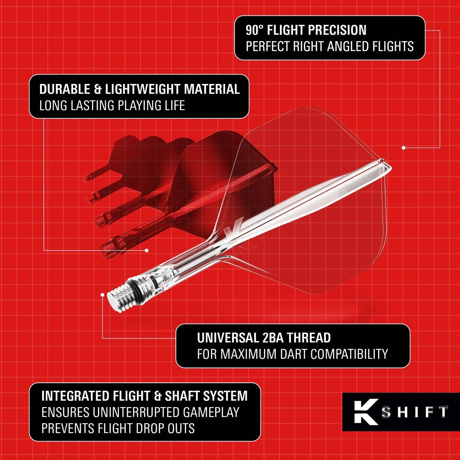 Target KShift NO.2 Dart Flight and Shaft System - 26mm - Image 5