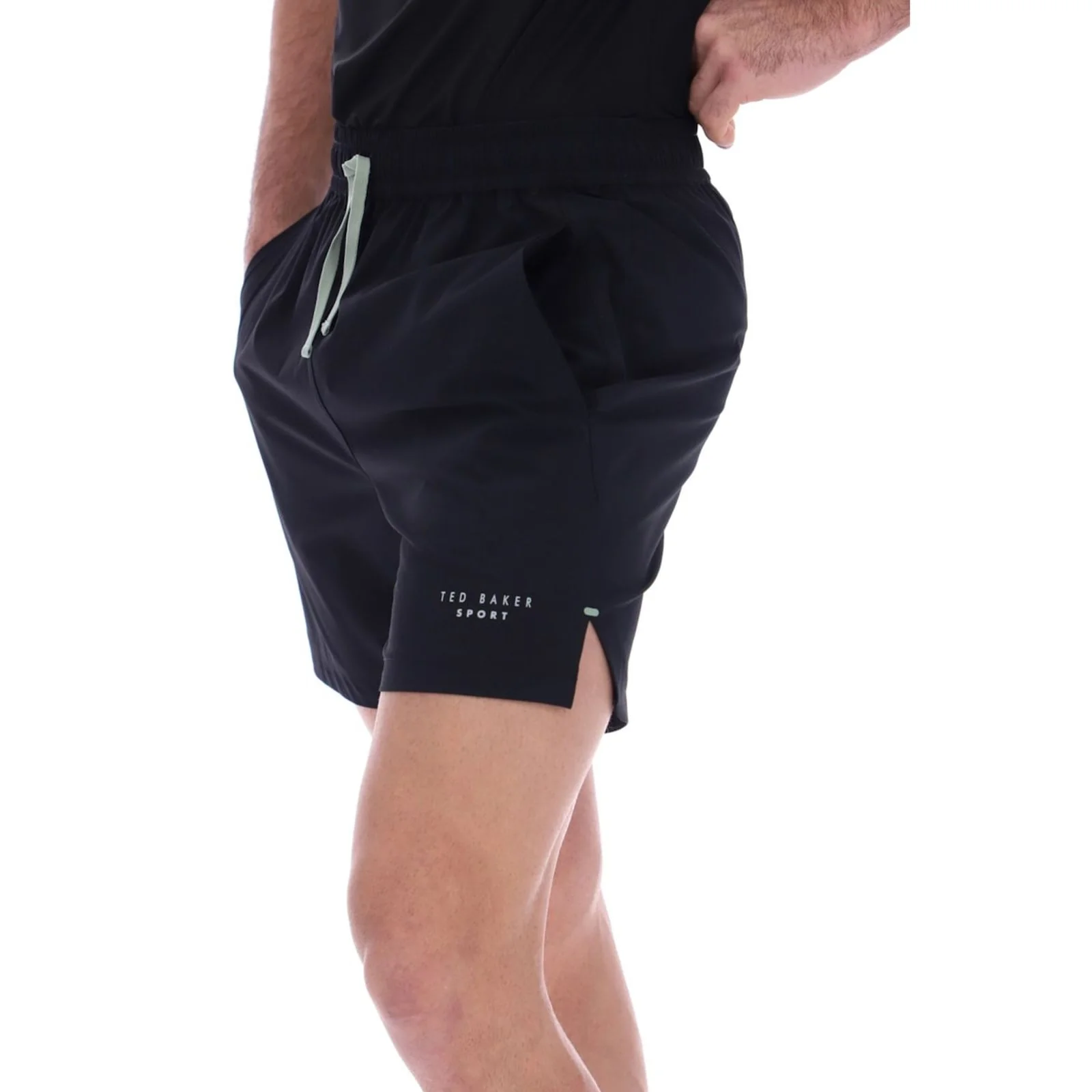 Ted Baker Sport Mens RICHARD Lightweight Running Shorts Black - Image 4
