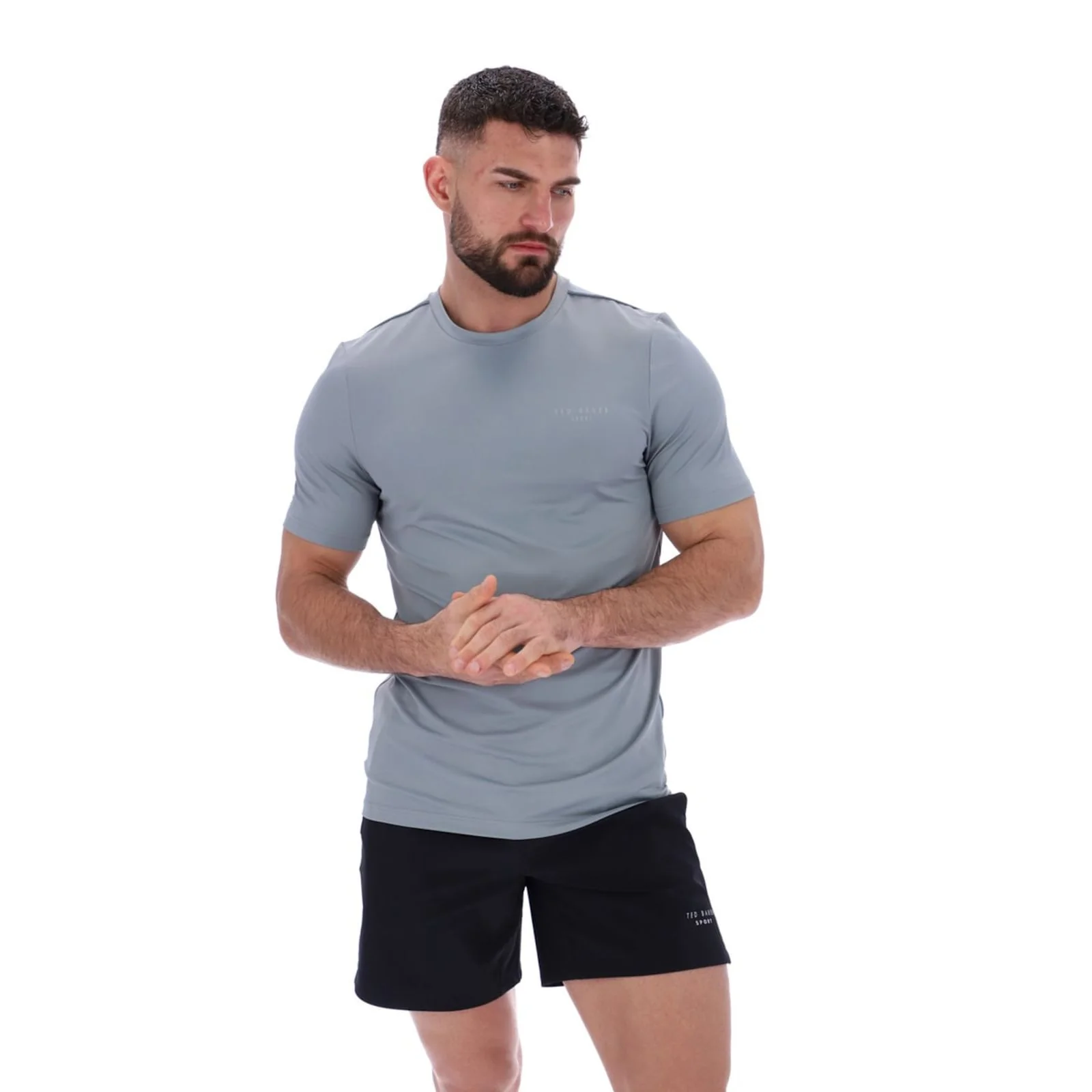 Ted Baker Sport Mens SAM Aeroflow Running T-Shirt Grey