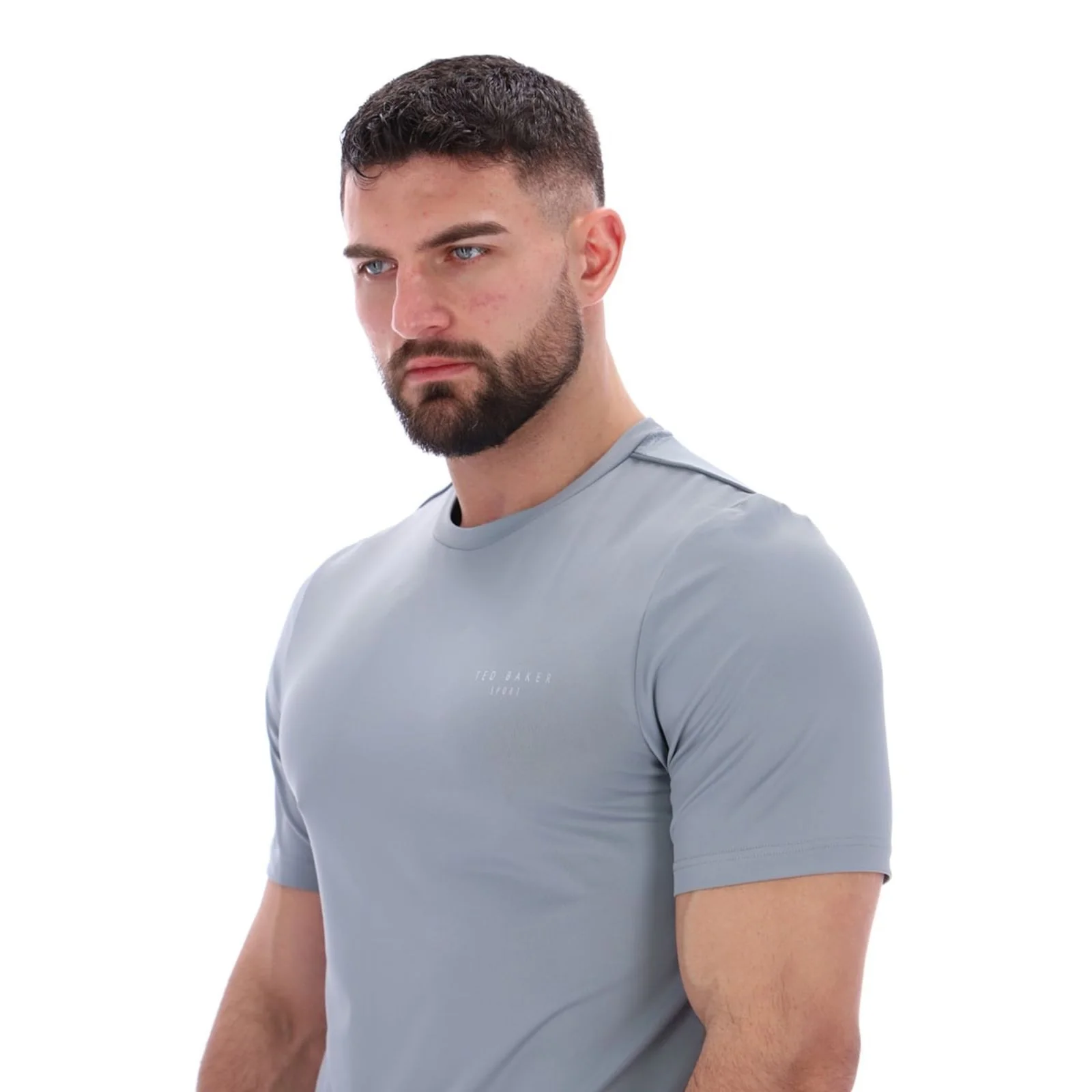 Ted Baker Sport Mens SAM Aeroflow Running T-Shirt Grey - Image 5