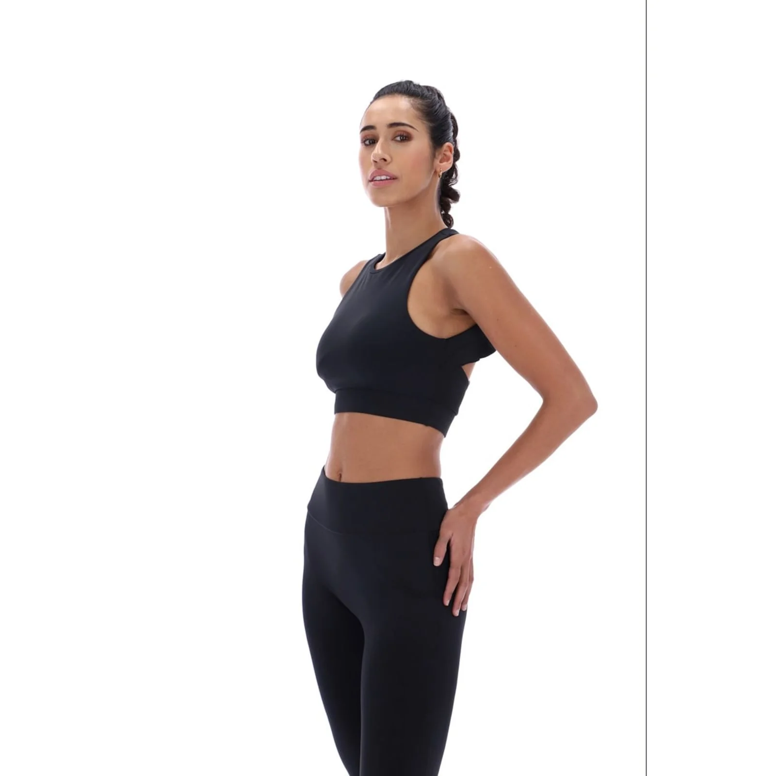 Ted Baker Sport Womens ARIA Ruffle Yoga Bra Black - Image 4