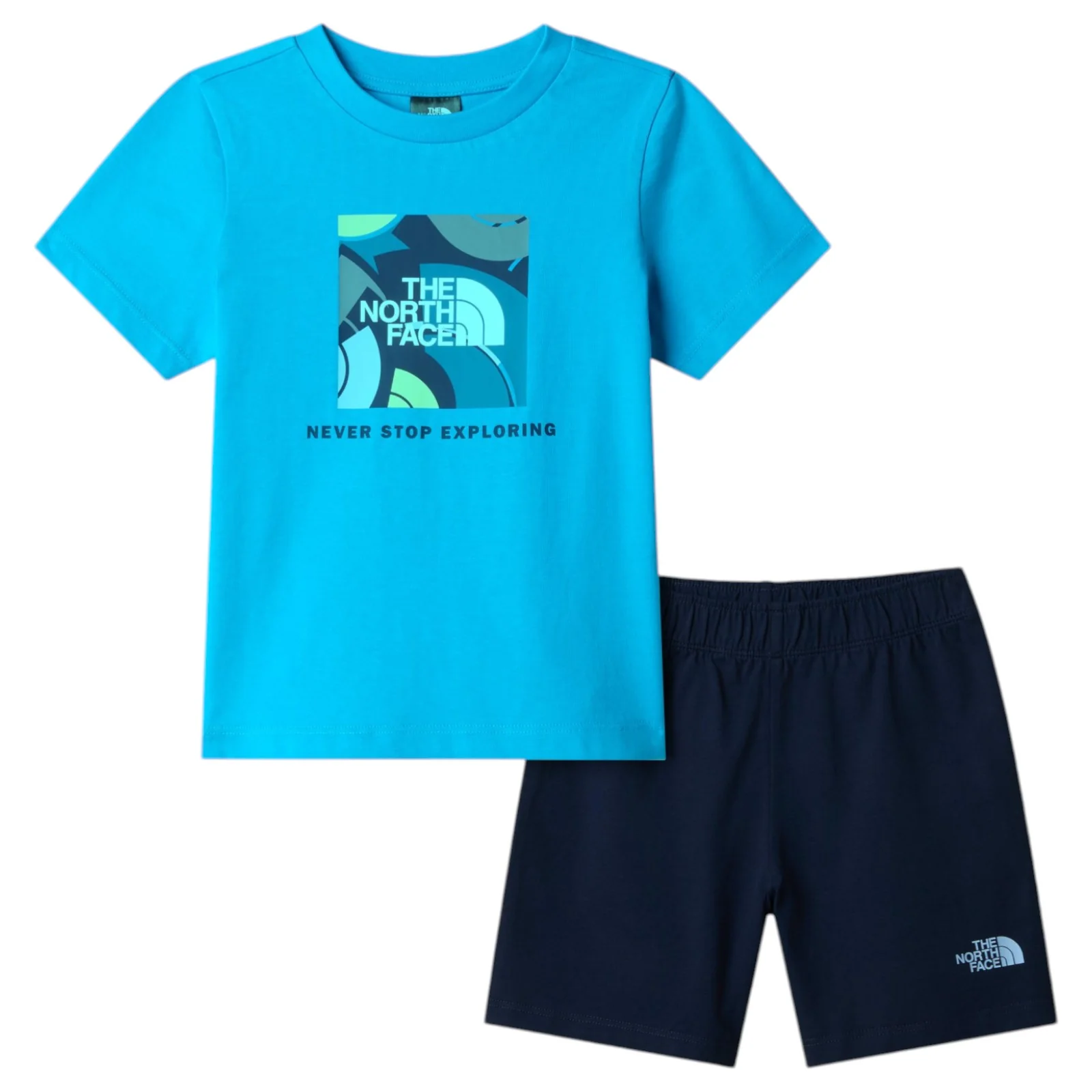TNF Boys BOX NSE PLAY REG Short Set Blue - Image 9