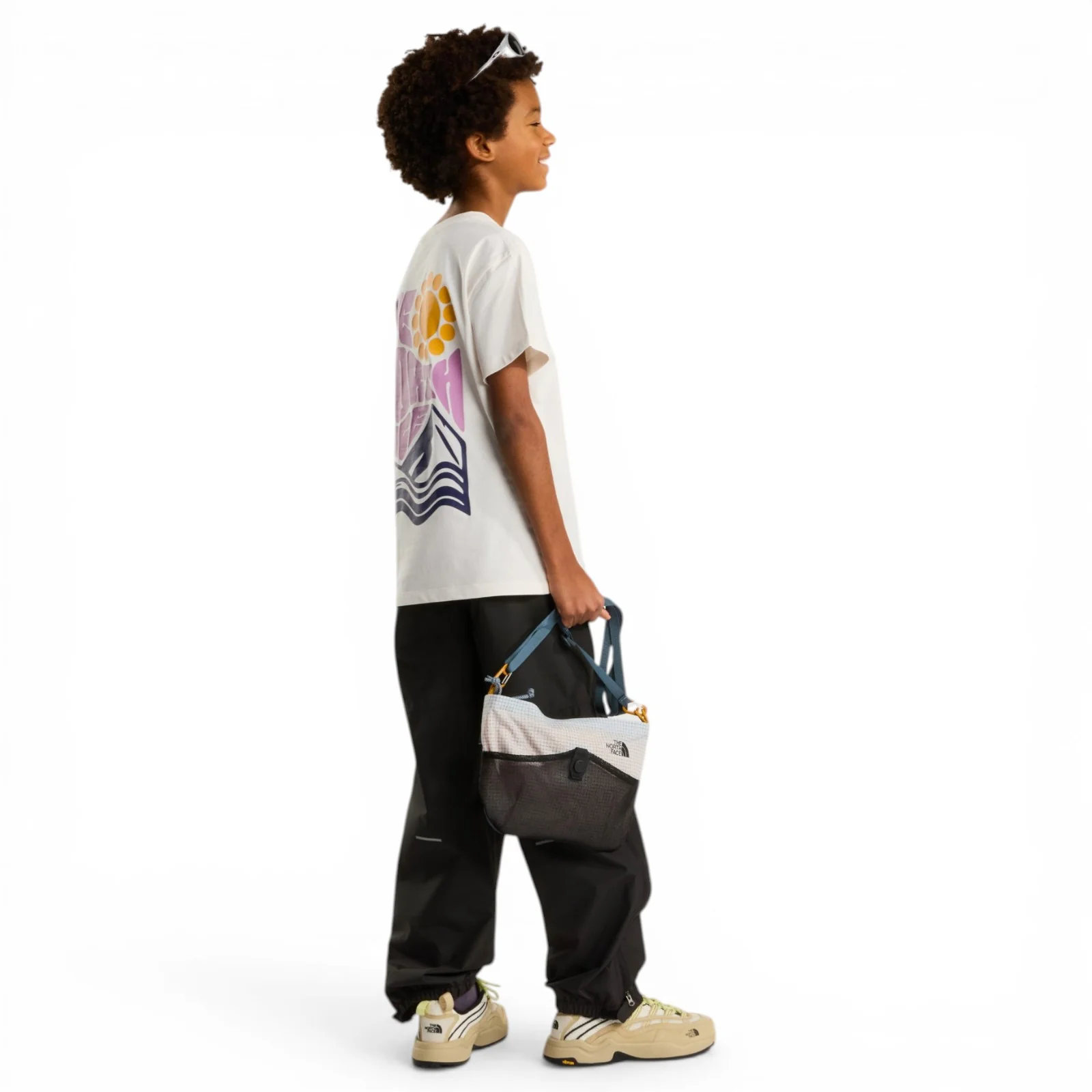 TNF TEEN Girls VOYAGE RELAX SS Tee White - Image 4