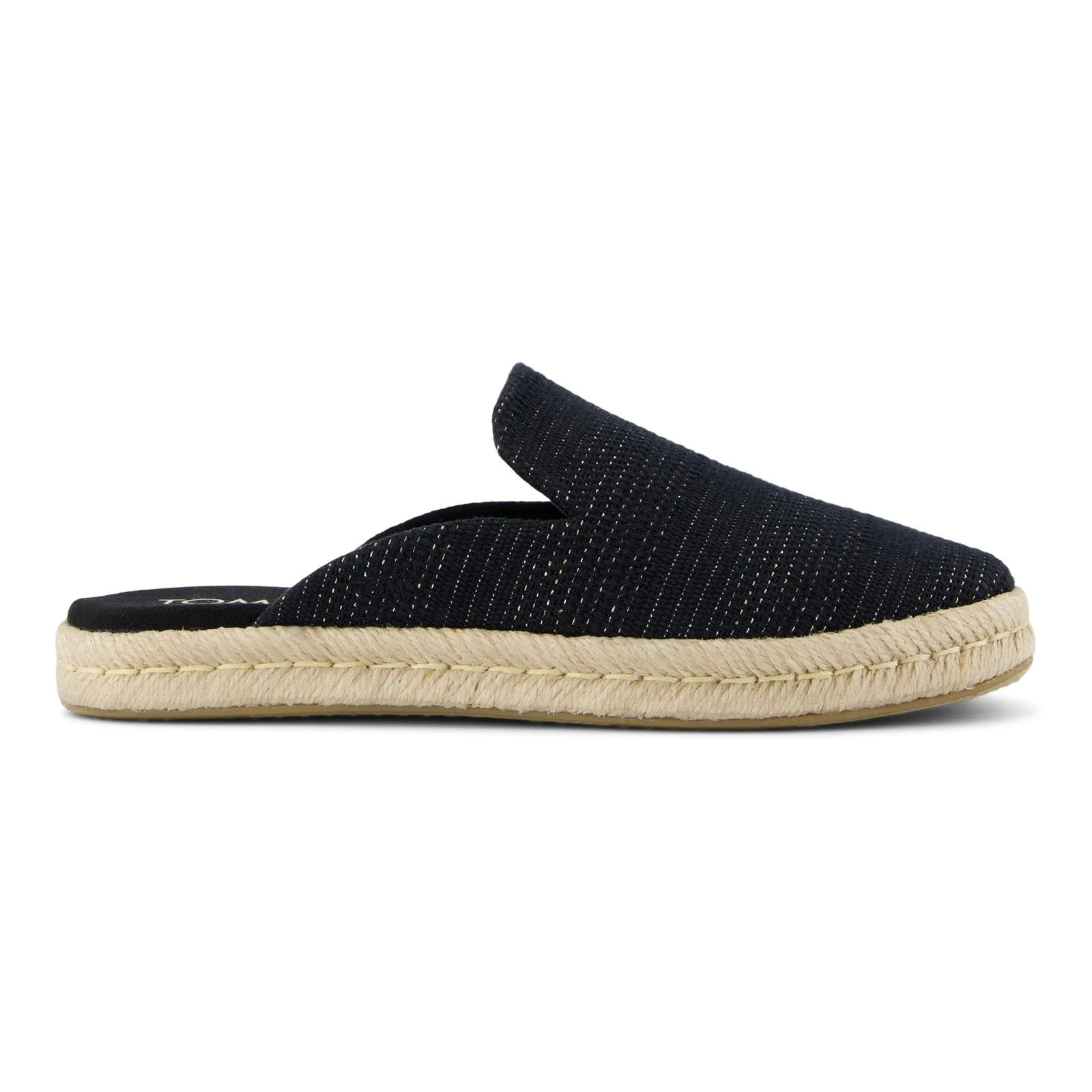 TOMS Womens Santiago Mule Black Metallic