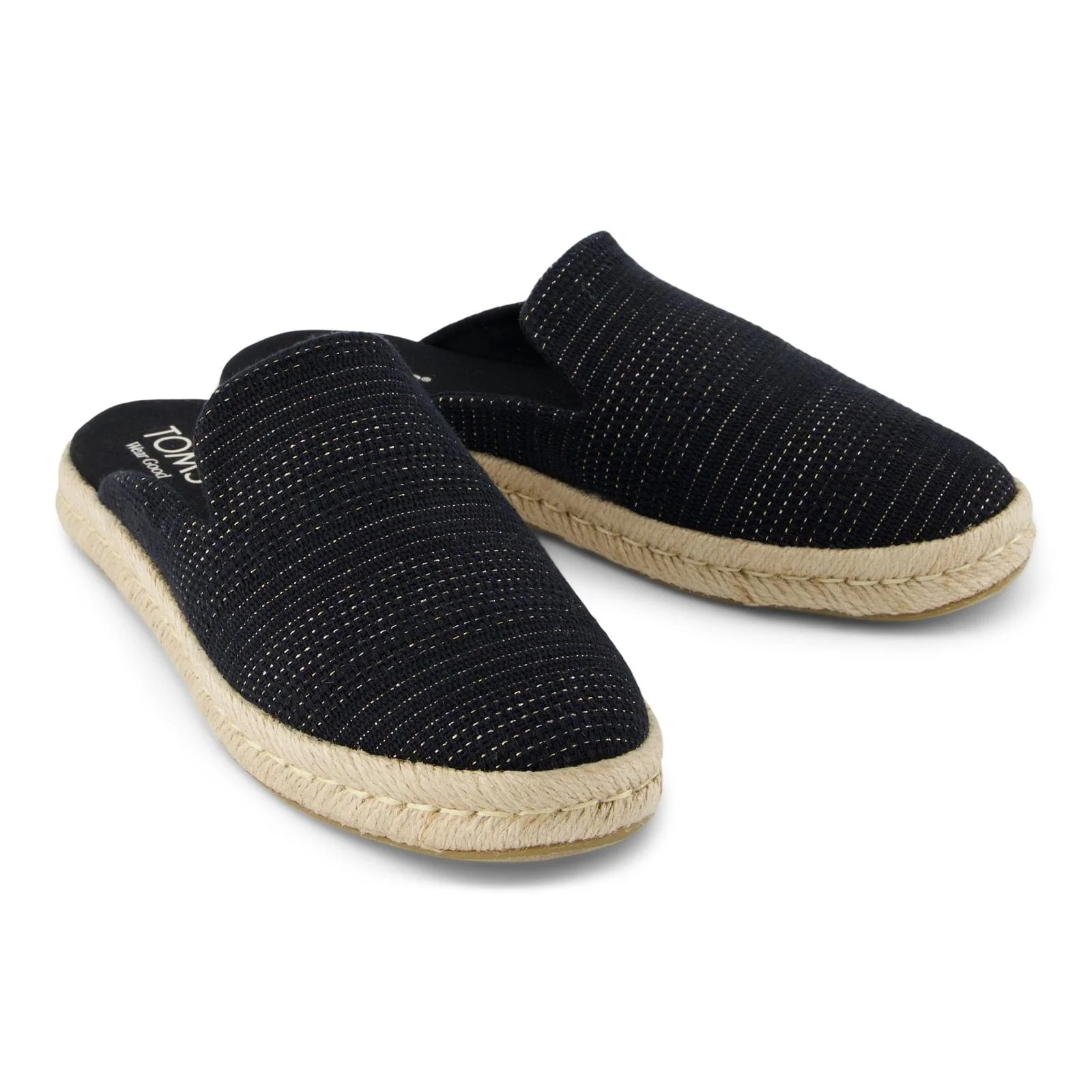 TOMS Womens Santiago Mule Black Metallic - Image 6