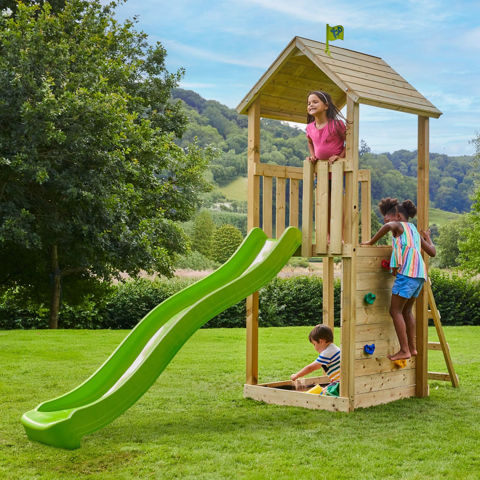 TP Toys Skywood Playtower with Ripple Slide - Image 2