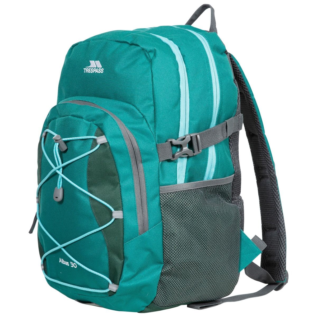 Trespass Albus 30 Litre Casual Rucksack/Backpack Ocean Green - Image 3