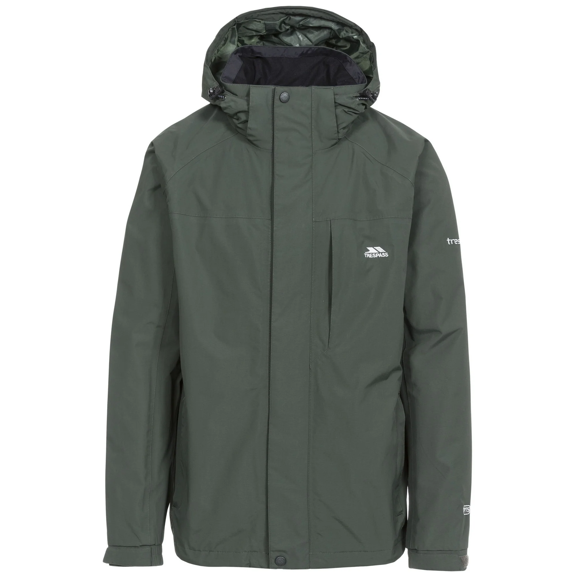 Trespass Mens Edwards II Waterproof Jacket Olive