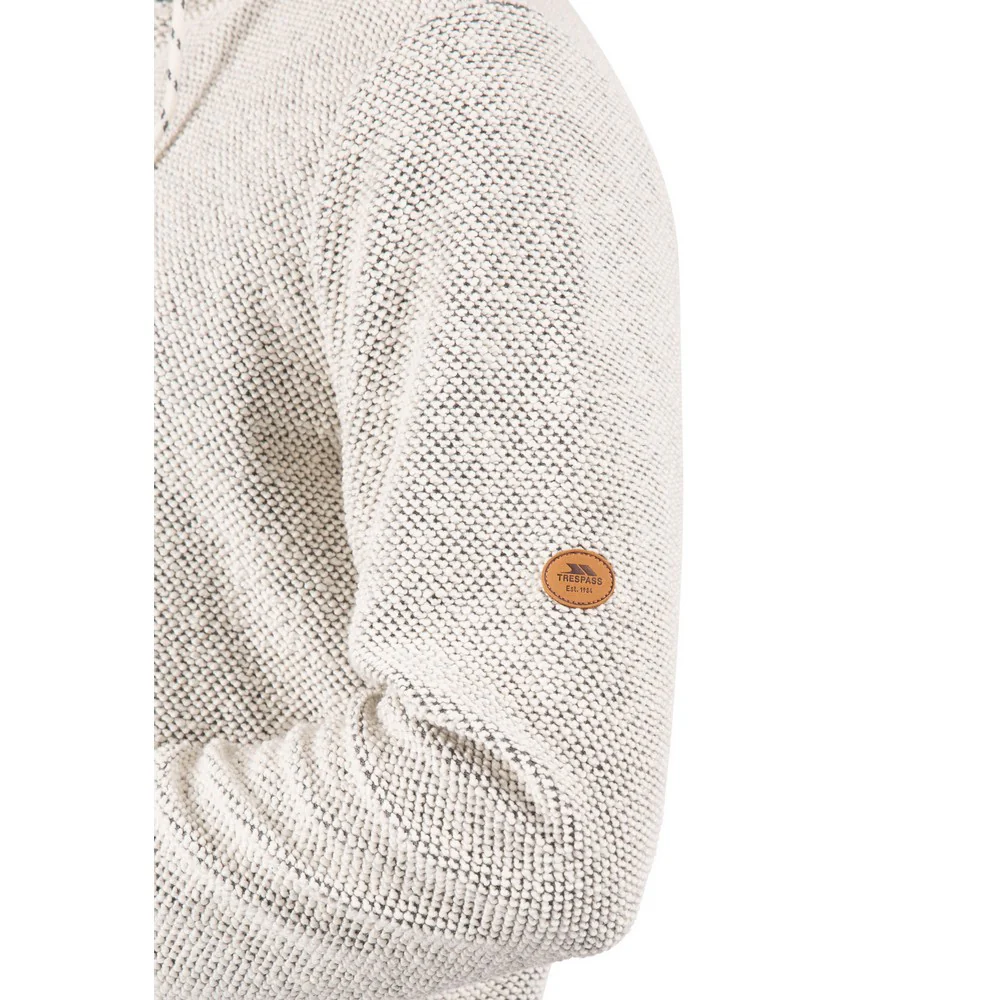 Trespass Mens Falmouthfloss Sweatshirt Off White - Image 5