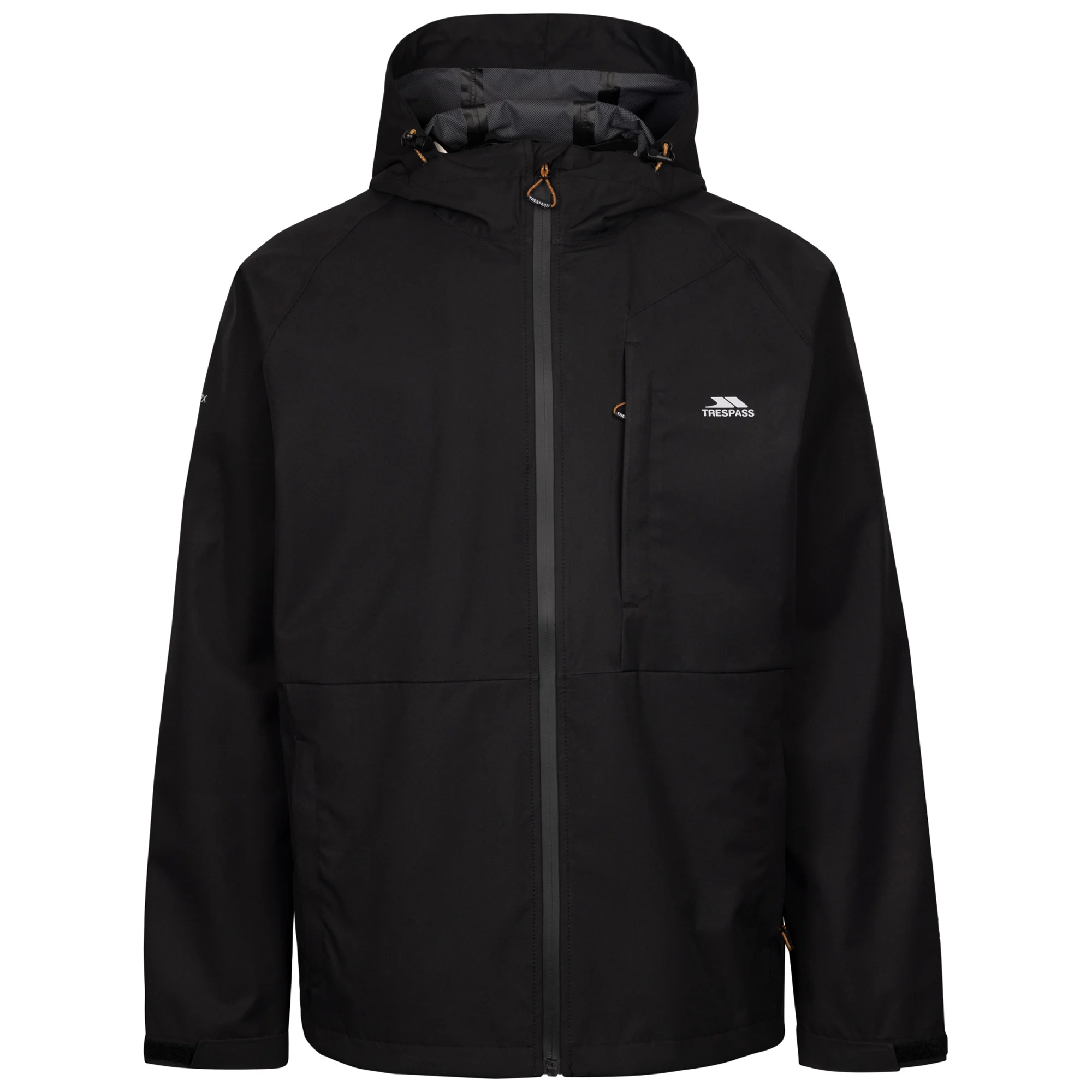 Trespass Mens Ferryhill Waterproof Jacket Black - Image 2
