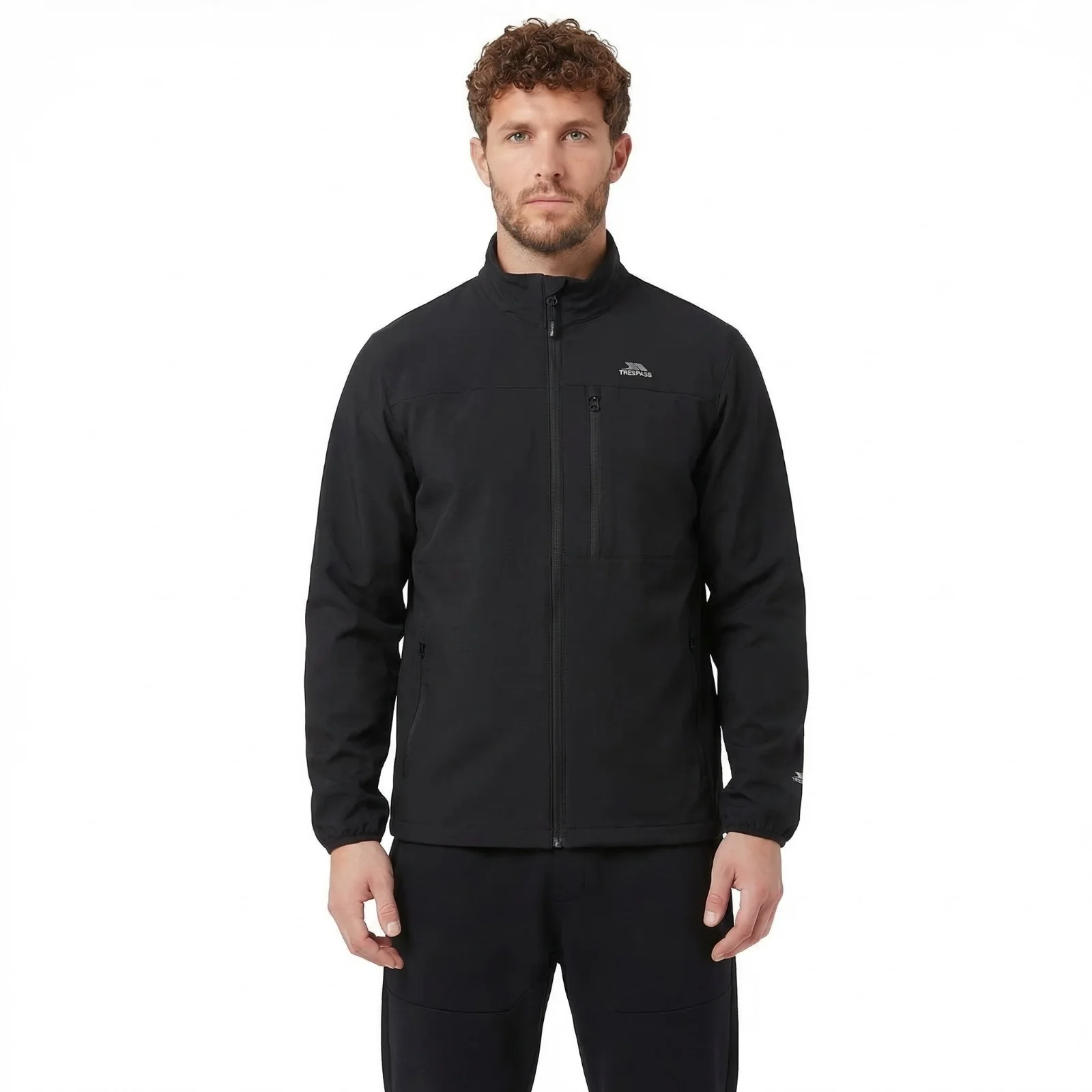 Trespass Mens Filmford Packaway Waterproof Jacket Black