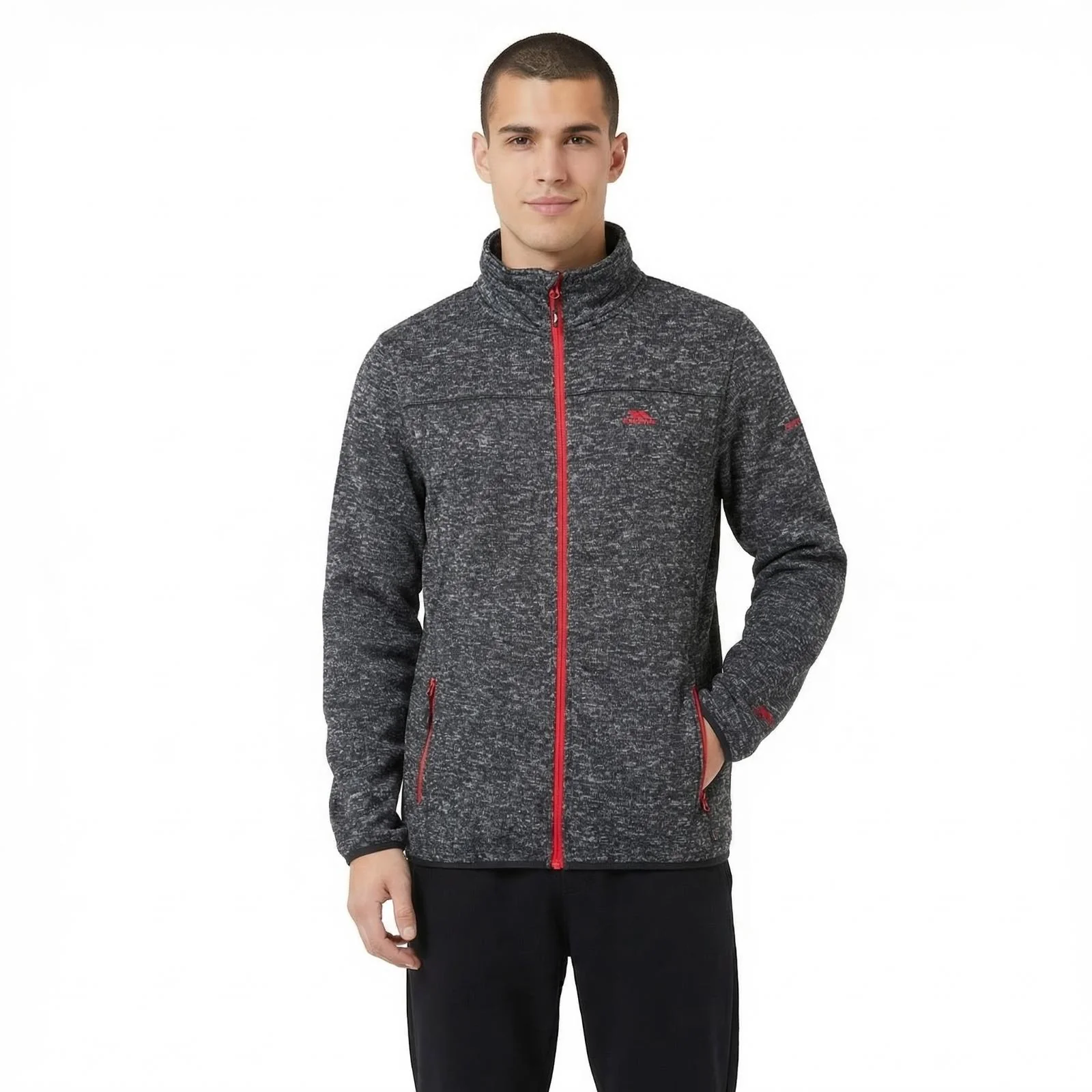 Trespass Mens Odeno Fleece Jacket Black Marl