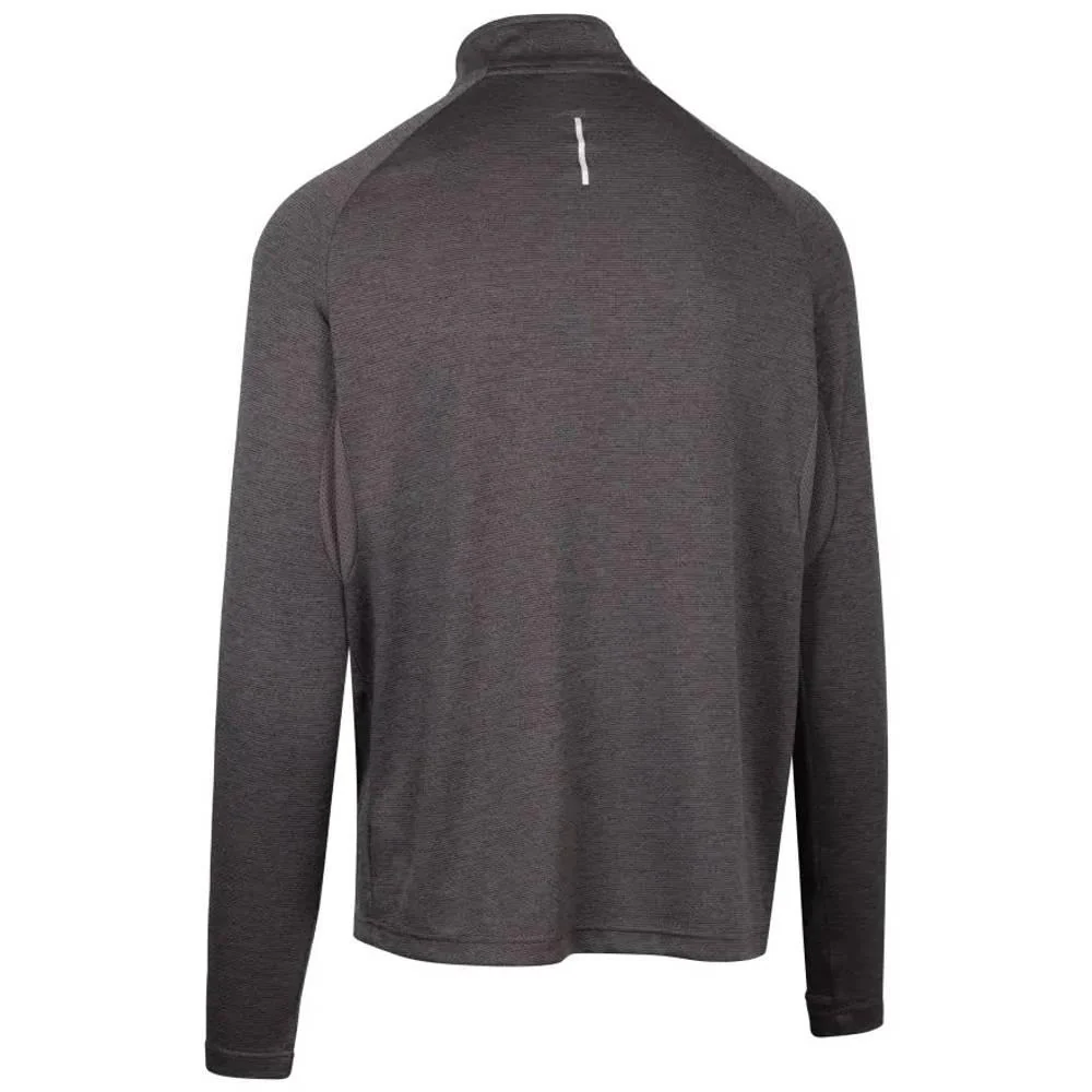 Trespass Mens Valin Long-Sleeved Top Black Marl - Image 2