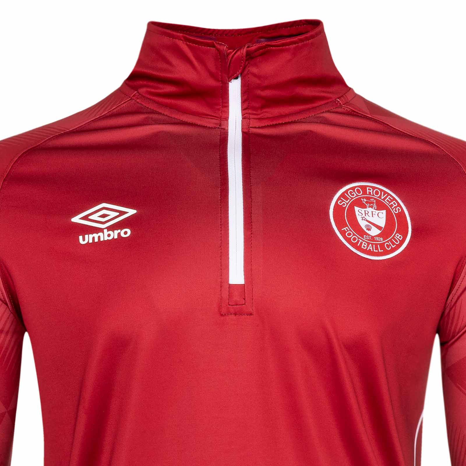 Umbro Sligo Rovers Football 2026 Adults Warm Up Half-Zip Top - Image 3