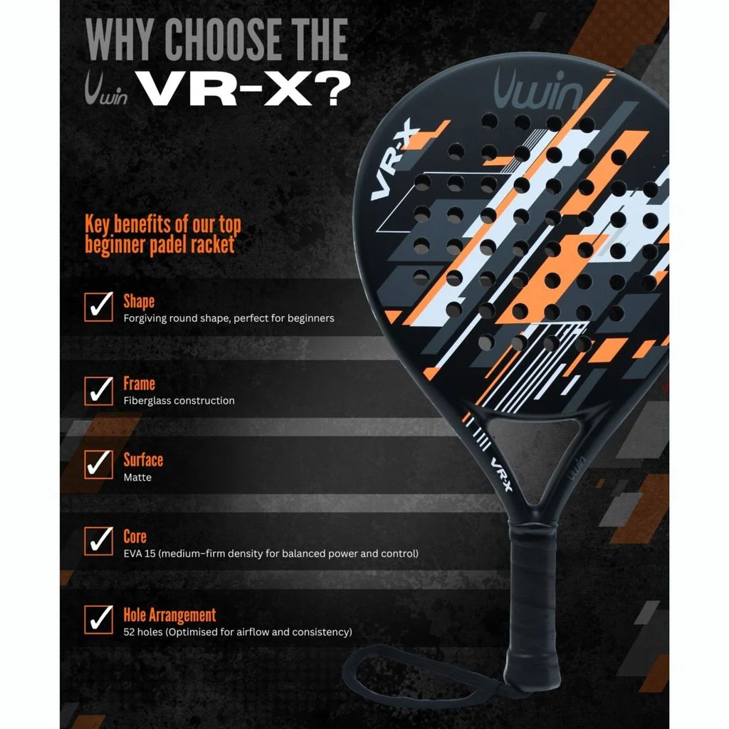 Uwin VR-X Round-Shape Junior Beginner Padel Racket - Image 8
