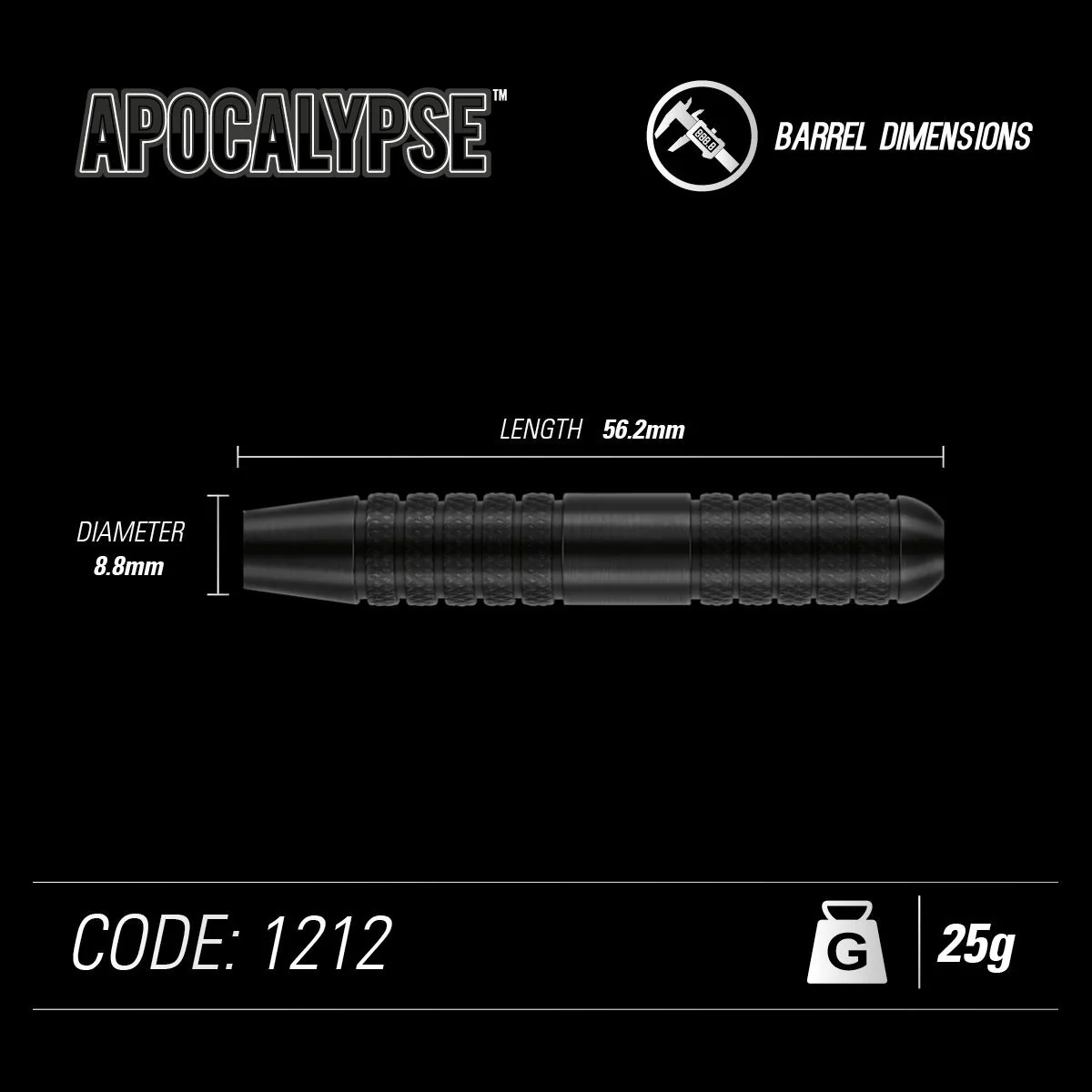 Winmau Apocalypse Brass 25G Darts - Image 4